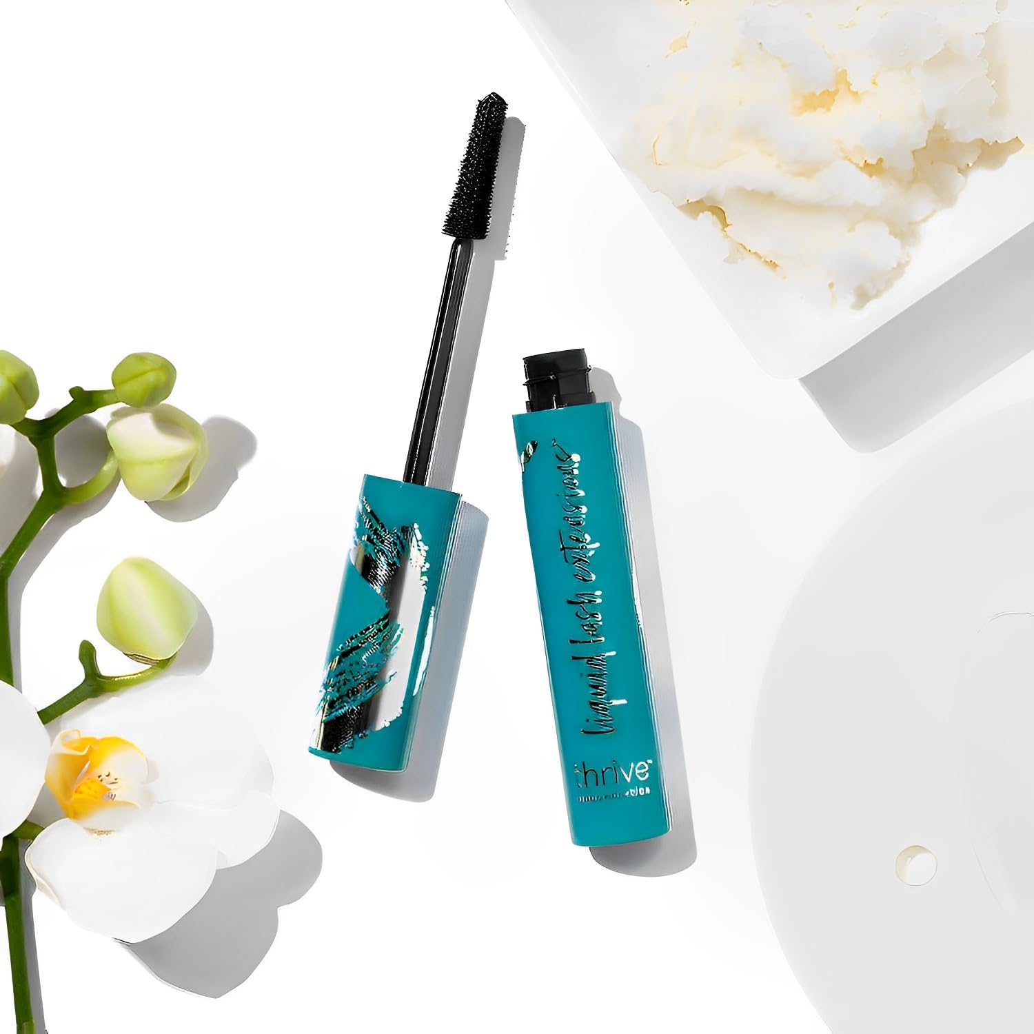 New Thrive Mascara - Waterproof & Smudge-Proof Liquid Lash Extensions for Thick, Voluminous & Lengthened Lashes | All-Day Wear | Natural Look, No Clumping | Perfect for Daily Use, Special Occasions & Professional Makeup (Black)
