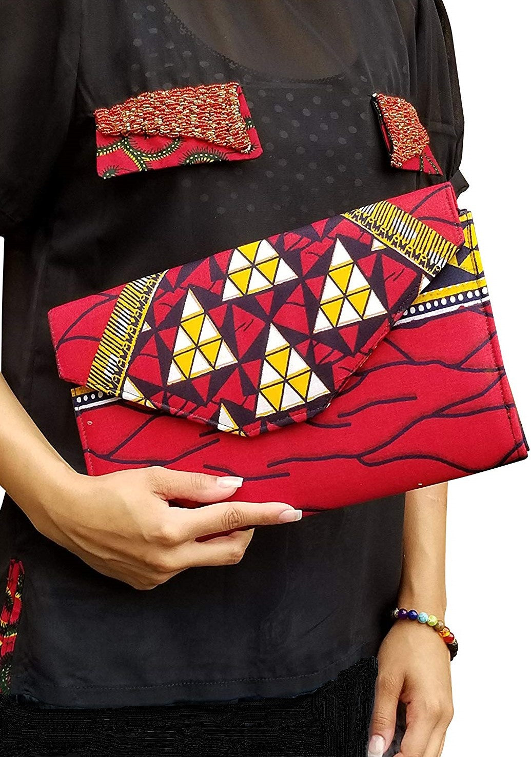 Stylish African Diamond Print Clutch Purse for Women - Elegant Evening Bag DP2687CL - Perfect for Parties, Weddings & Special Occasions