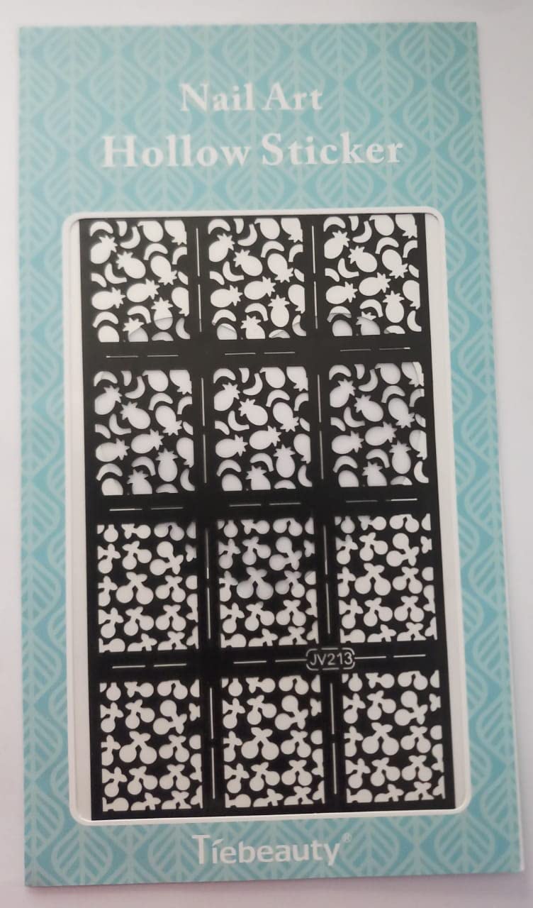 Hollow Nail Art Stickers Pack of 3 - JV-207, JV-209, JV-213 | DIY Nail Decals for Gel & Acrylic Nails | Perfect for Parties, Weddings & Special Occasions