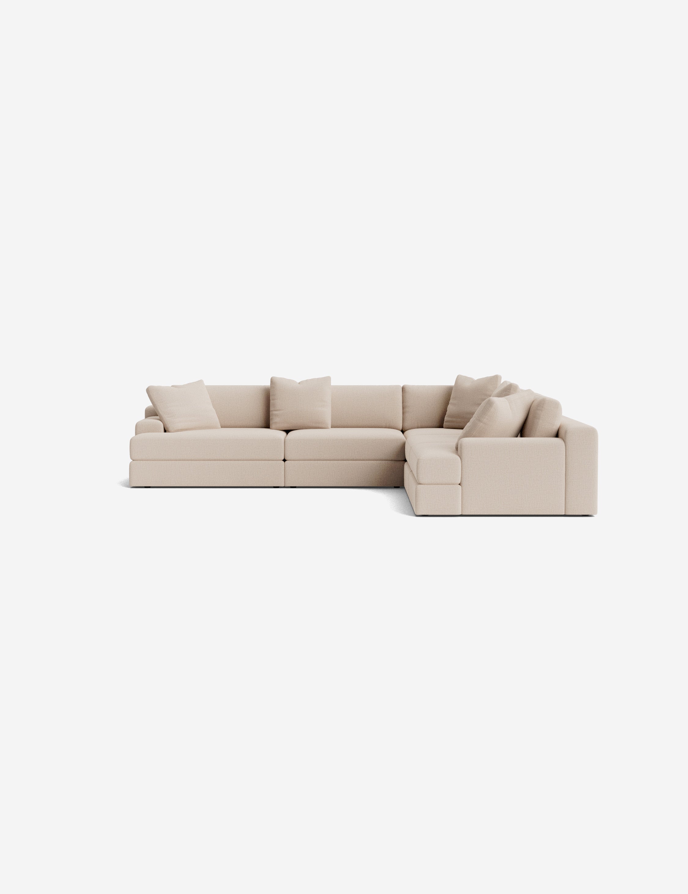 Felton Modern Corner Sectional Sofa - L-Shaped Couch with Storage Chaise for Living Room, Family Room & Small Spaces - Soft Fabric Upholstery & Sturdy Wood Frame
