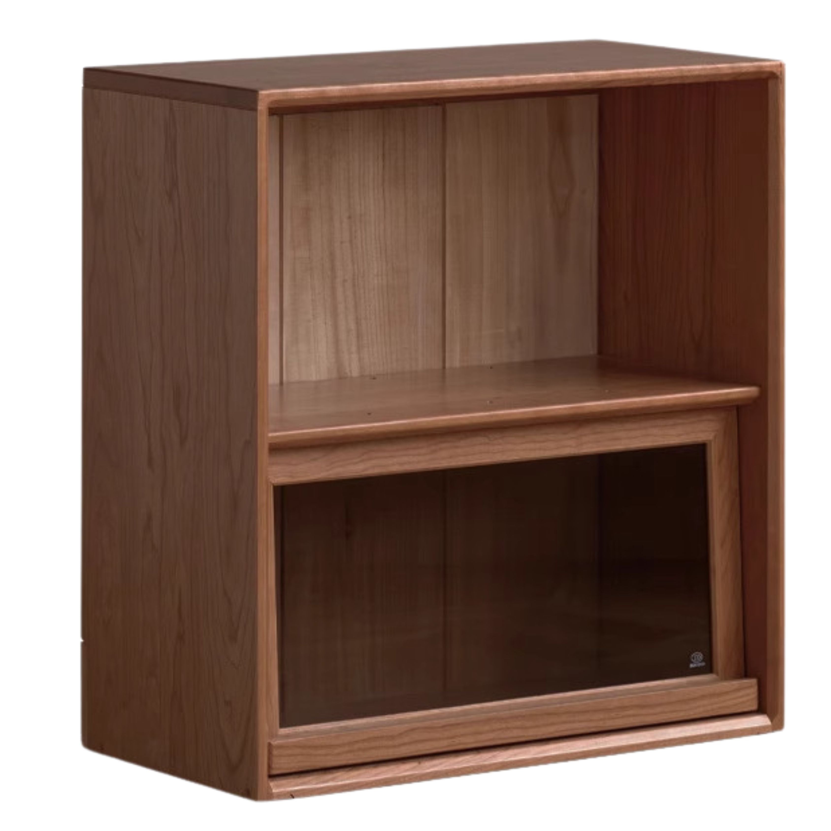 27.5x13.7x29.5 inch / 70x35x75cm / Walnut color / oak flip door open cabinet