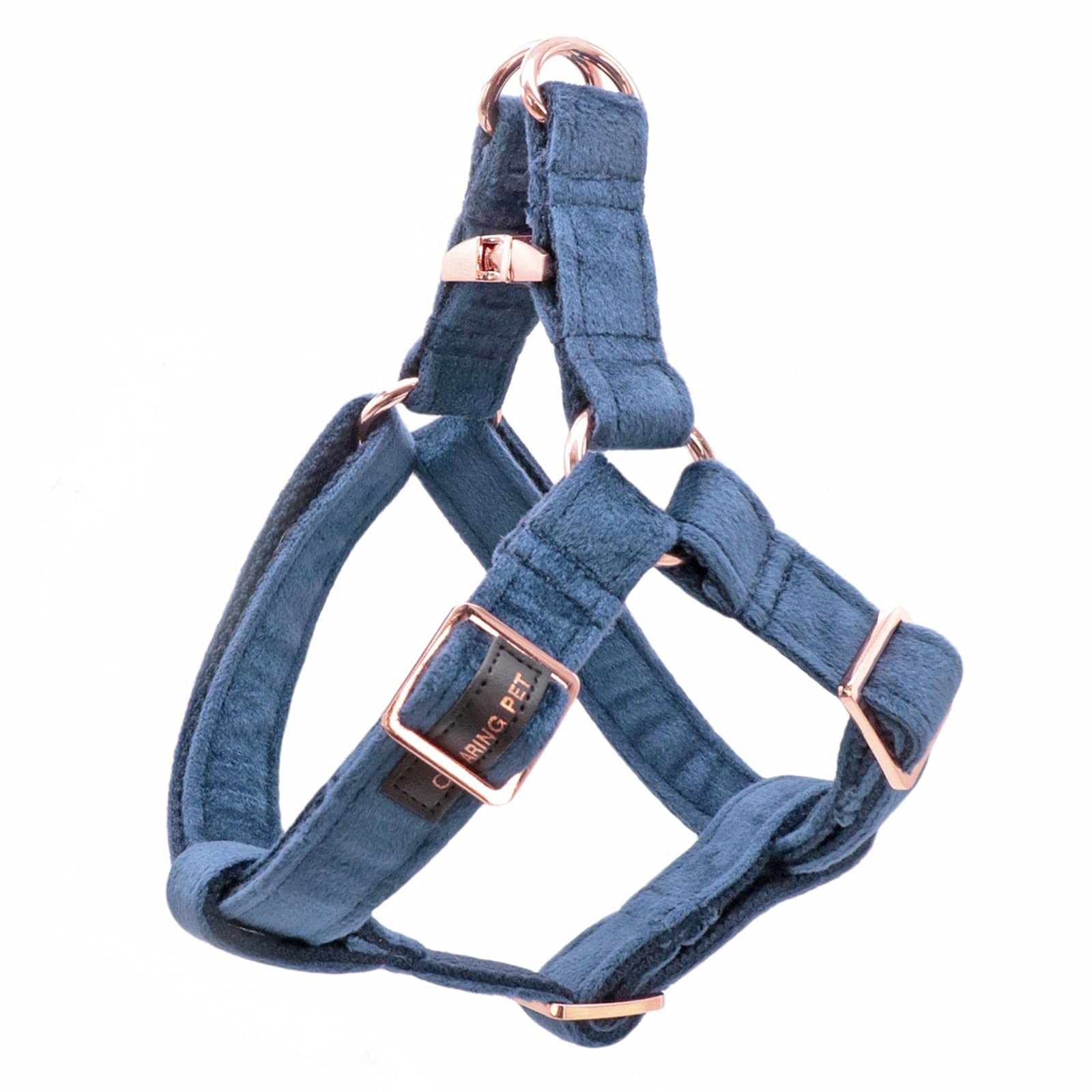 ARING PET Velvet Dog Harness No Pull Adjustable Soft Vest for Small Dogs - Navy Blue - Perfect for Walking, Training & Outdoor Adventures (Pack of 1)