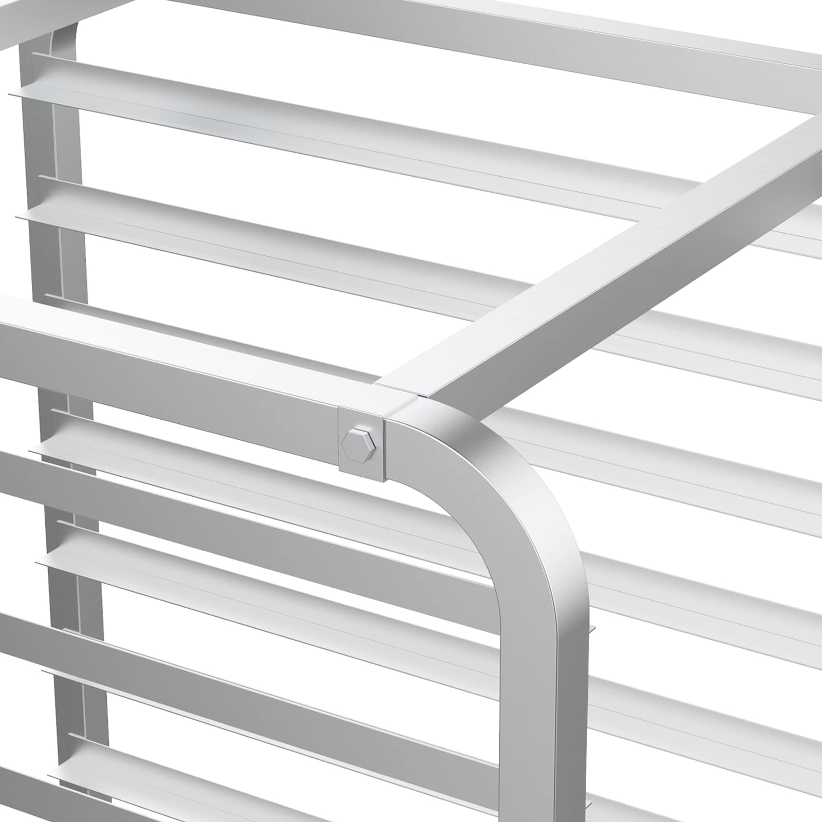 VINGLI Upgraded 20-Tier Full/Half Sheet Pan Rack - Heavy Duty Aluminum Bakery Speed Rack with Lockable Wheels for Commercial Kitchen, Restaurant, Bakery, Dessert Shop - Perfect for Food Storage, Baking & Pastry Display (68.5”H)
