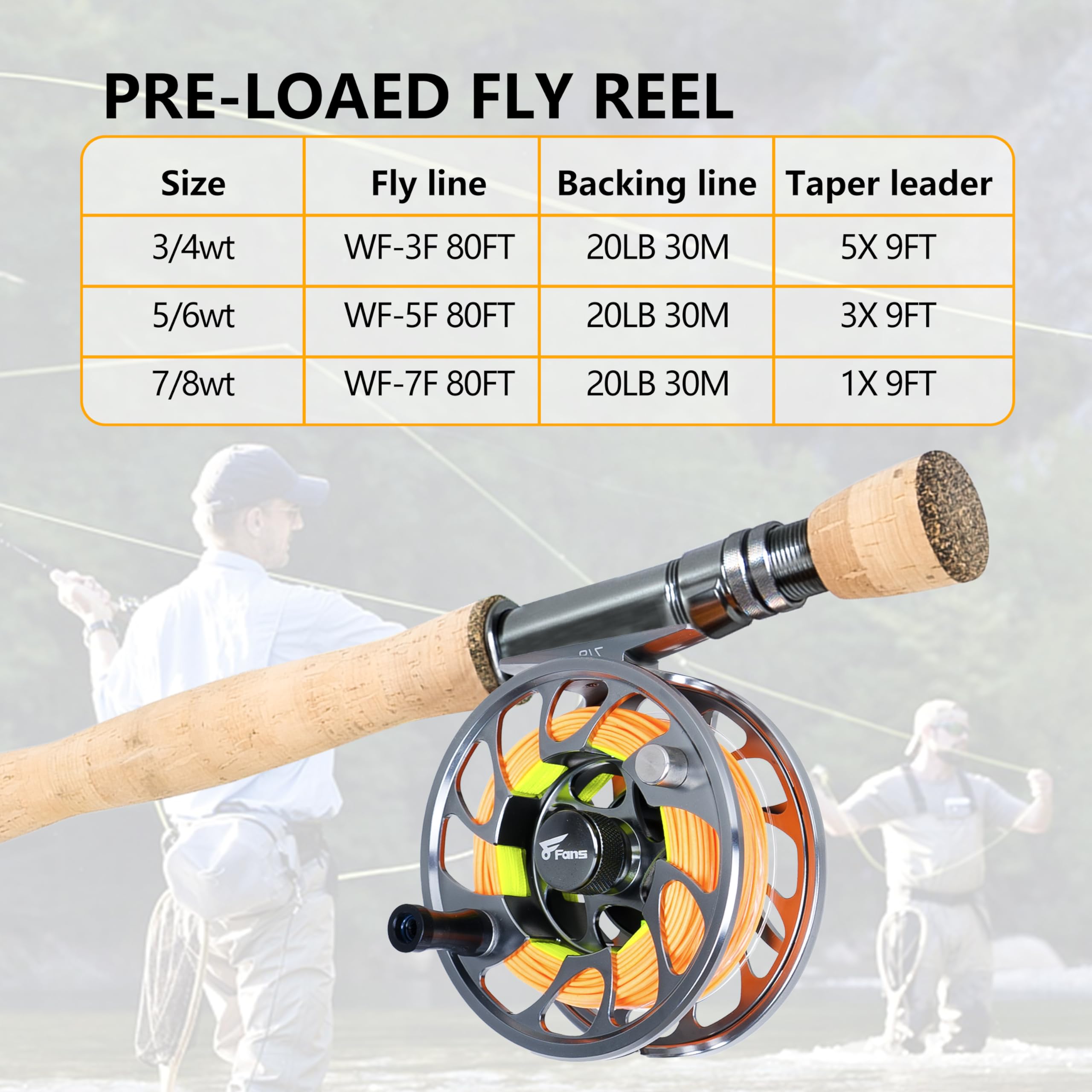 8Fans 4-Section Portable Fly Fishing Rod and Reel Combo with CNC-Machined Aluminum Alloy Reel - Complete Starter Kit for Beginners | Perfect for Trout, Bass Fishing in Rivers, Lakes and Streams