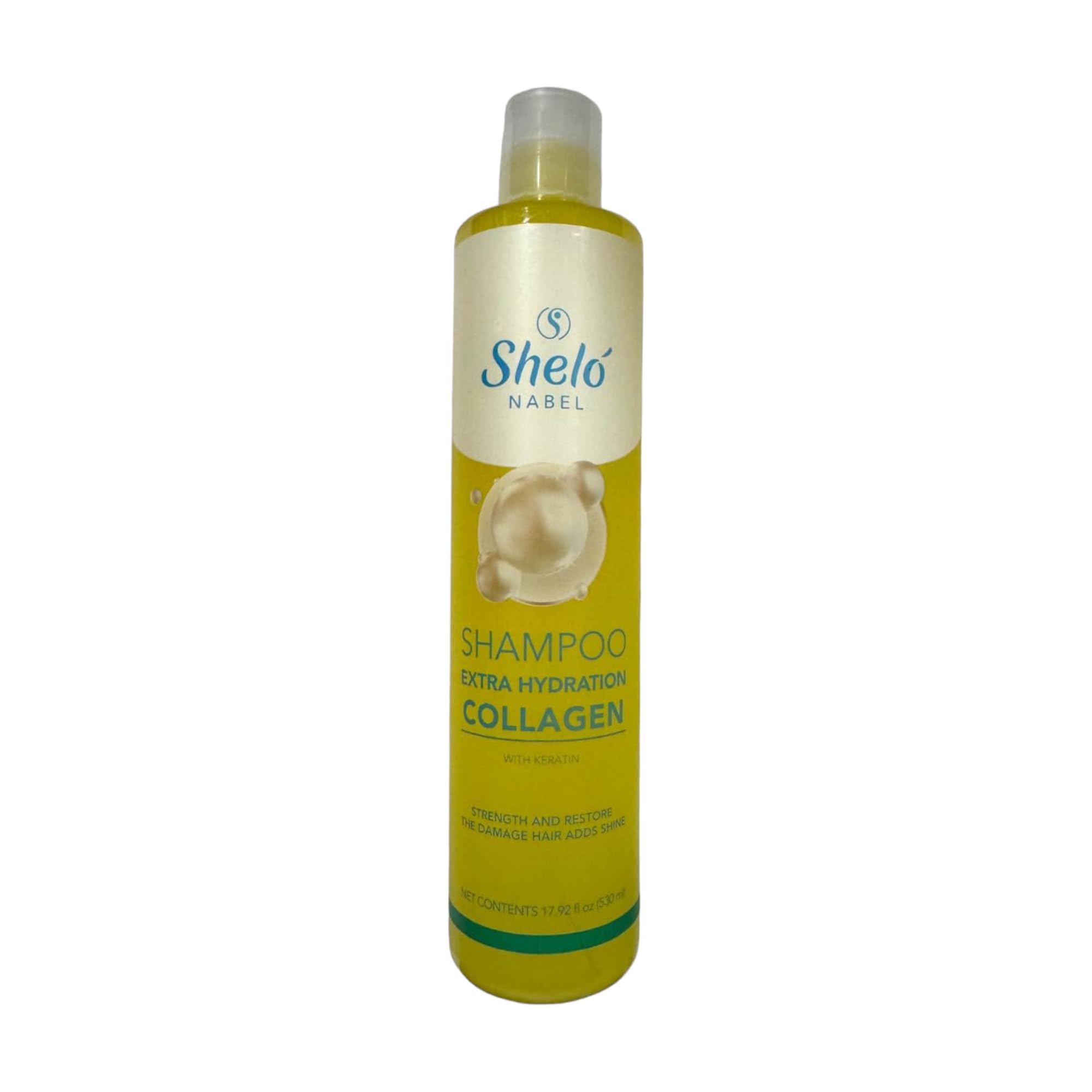 SheLo Nabel Extra Hydration Collagen Shampoo 17.9oz (530ml) - Deep Moisturizing & Repair for Damaged Hair - Strengthens & Restores Dry Hair with Collagen - Sulfate Free & Color Safe - Perfect for Daily Use & Salon Quality Results
