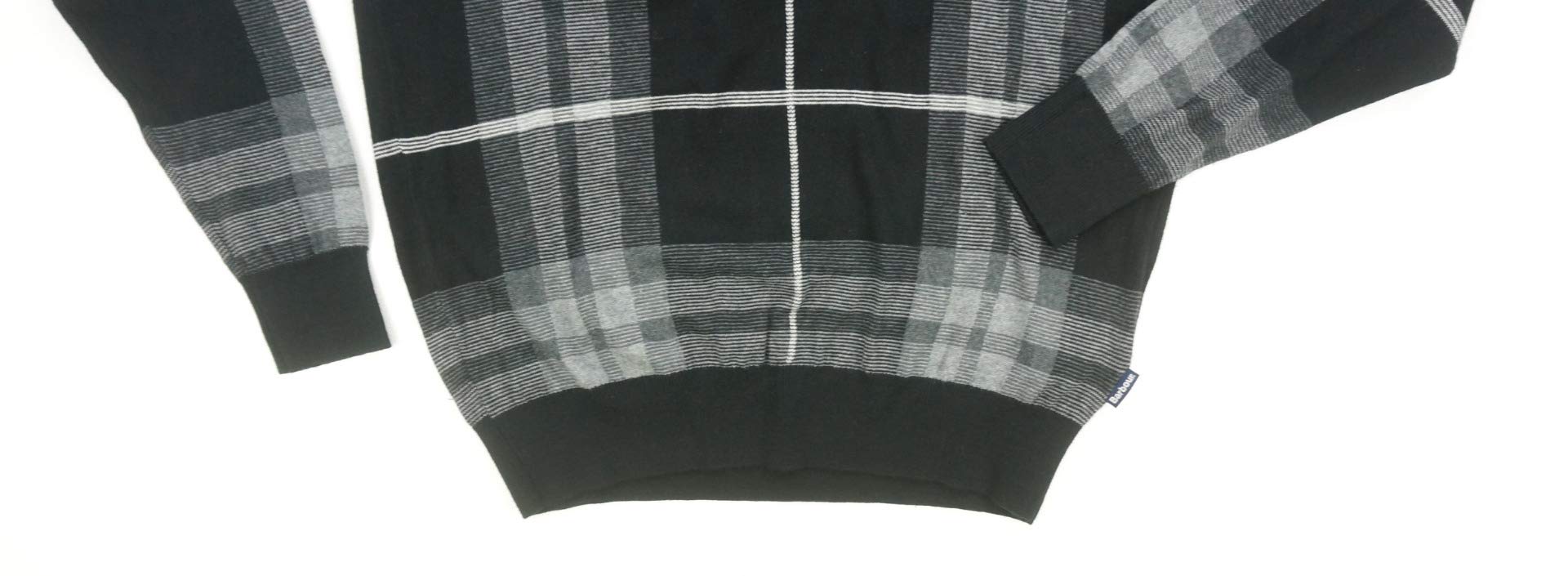 Barbour Men's Plaid Pullover Sweater - Grey Small | Classic Winter Knitwear for Casual & Outdoor Activities