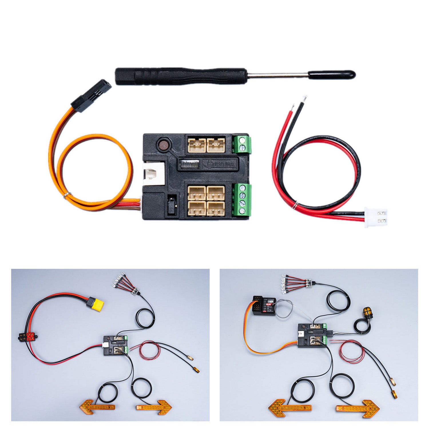 3V 5V LED Light Controller Expansion Panel for DIY TAMIYA 1/14 RC Tractor Truck Engineering Vehicle Loader Hydraulic Dumper - Perfect for RC Model Lighting and Customization Projects