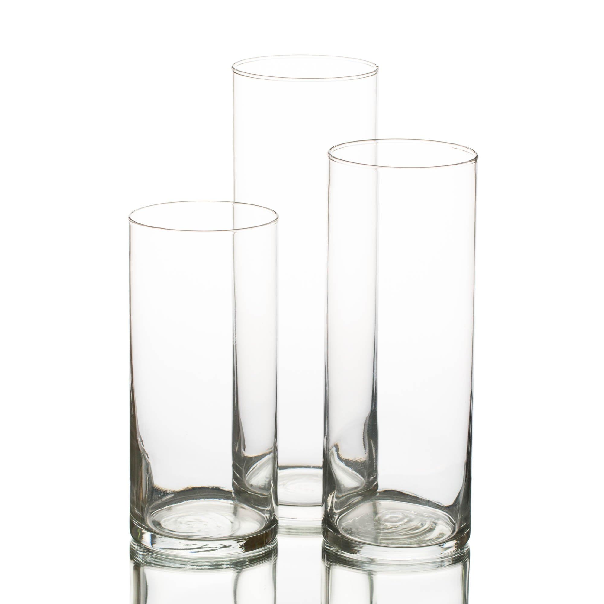 36-Pack Eastland Glass Cylinder Vases with 3-Inch Pink Floating Candles - Elegant Wedding Centerpiece, Romantic Table Decor for Parties, Events & Home Decor