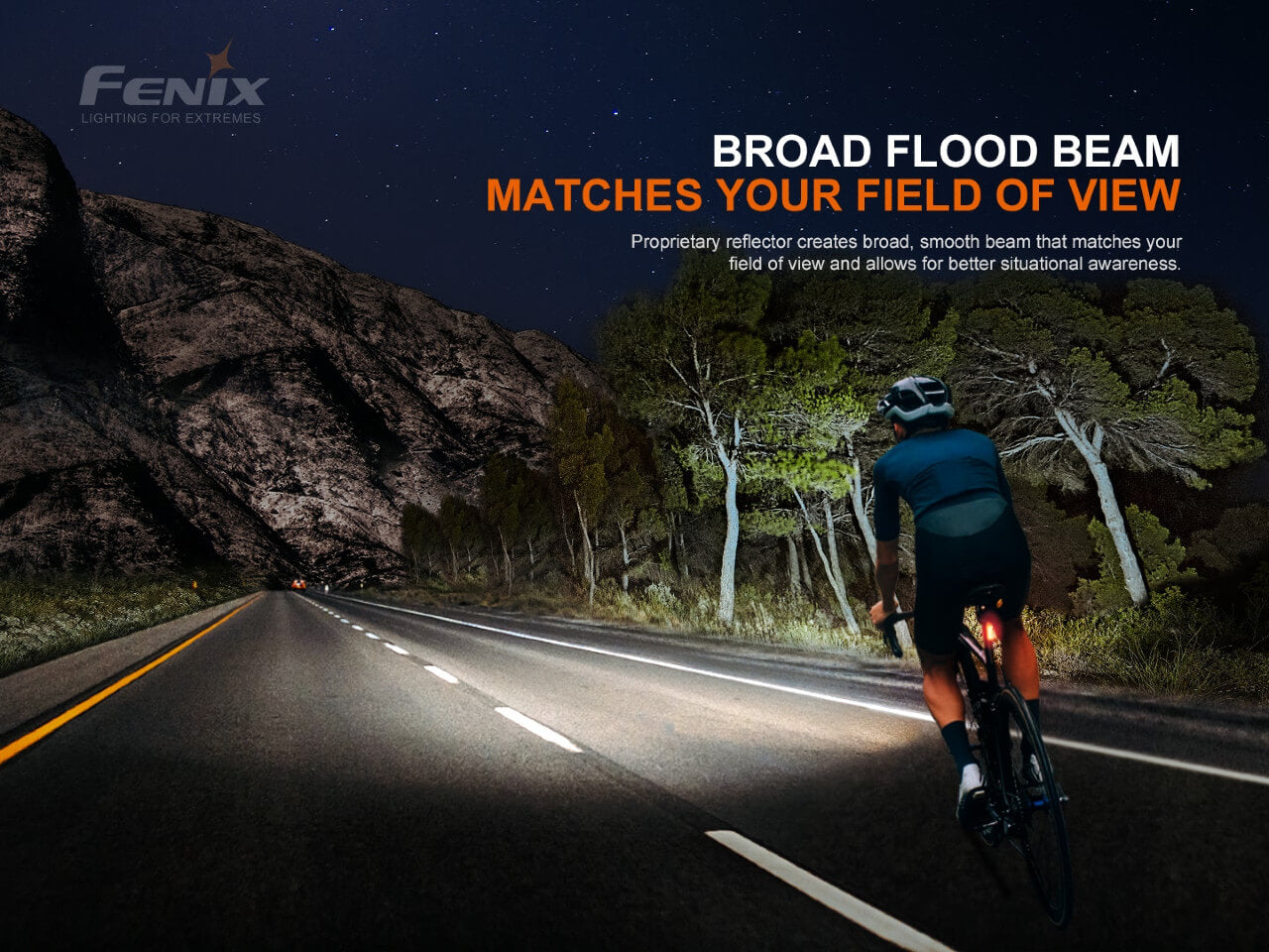 Fenix BC21R V3.0 Rechargeable LED Bike Light - 1200 Lumens, Waterproof Cycling Headlight for Night Riding, Commuting & Mountain Biking