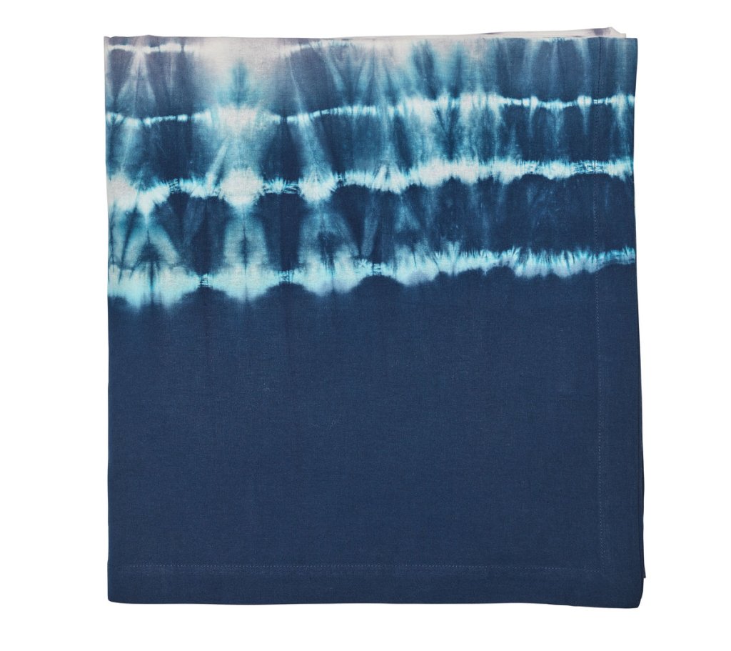 Premium Navy & Periwinkle Duo Dye Tablecloth - Waterproof & Stain-Resistant - Perfect for Outdoor Dining, Weddings, and Special Events