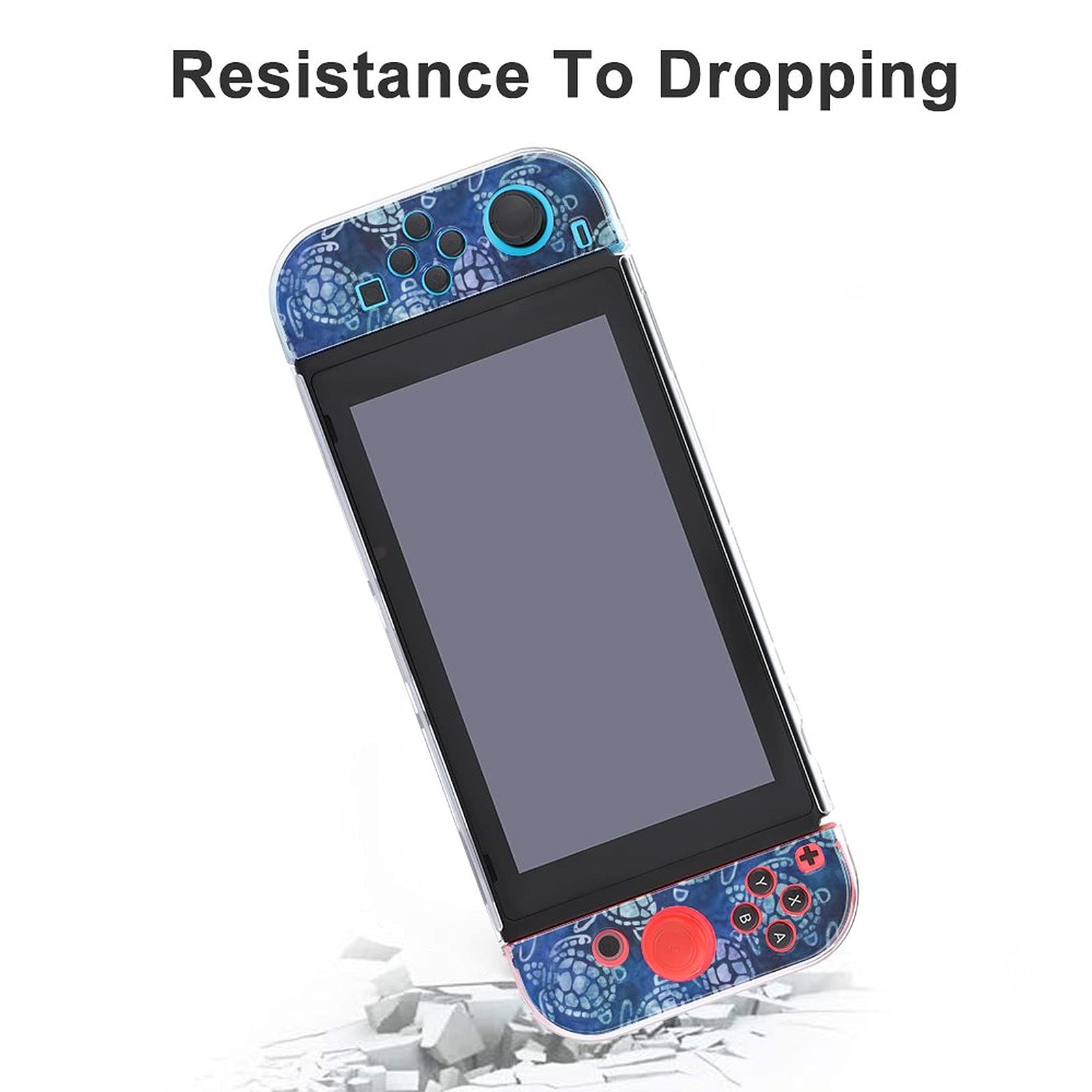 Sea Turtle Blue Protective Case Cover Compatible with Nintendo Switch - Durable Shell Design for Travel & Gaming On-The-Go