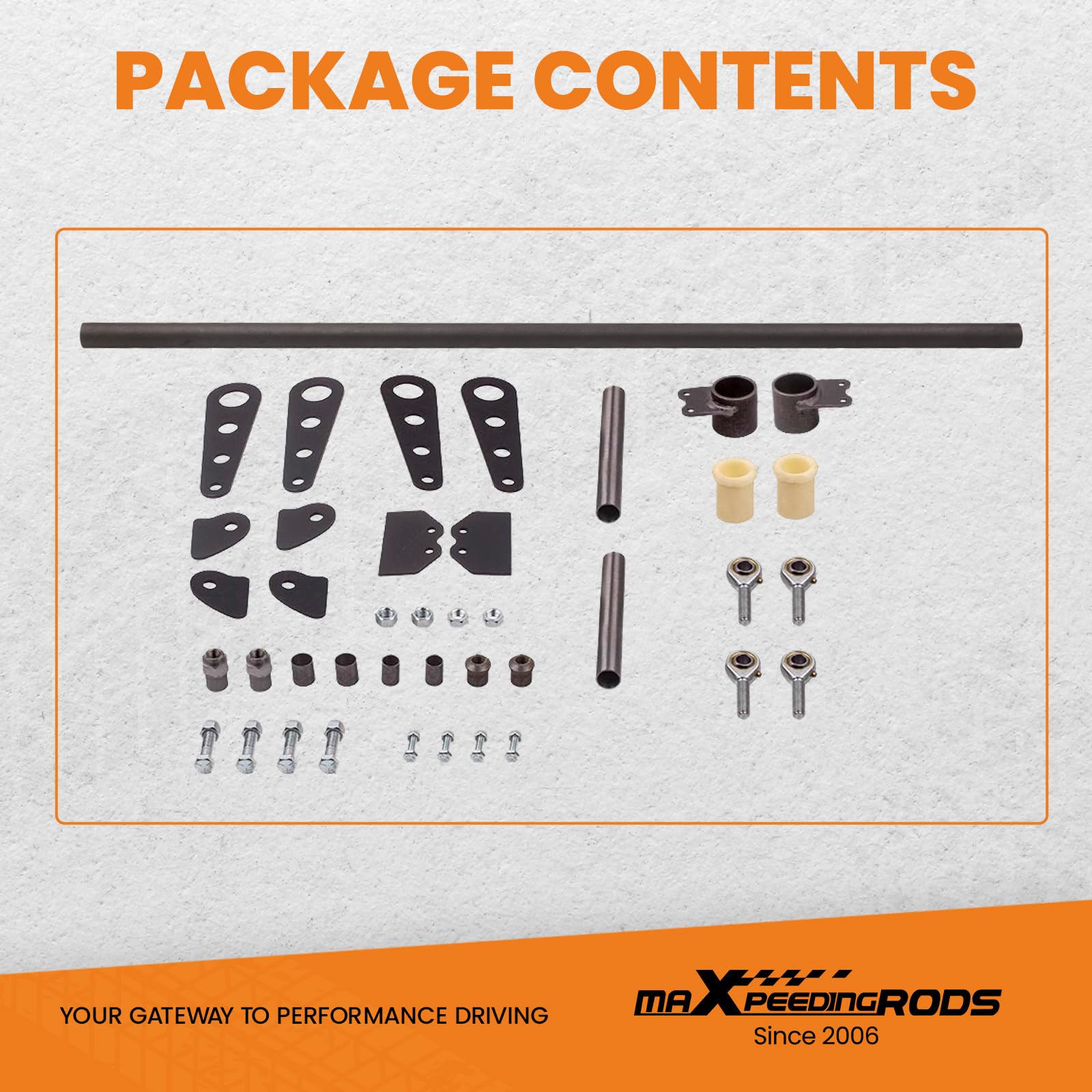 High-Performance maXpeedingrods Anti-Roll Bar Kit - 24-36 Inch Chromoly Steel Shaft for Enhanced Vehicle Stability | Perfect for Off-Roading, Racing & Street Performance