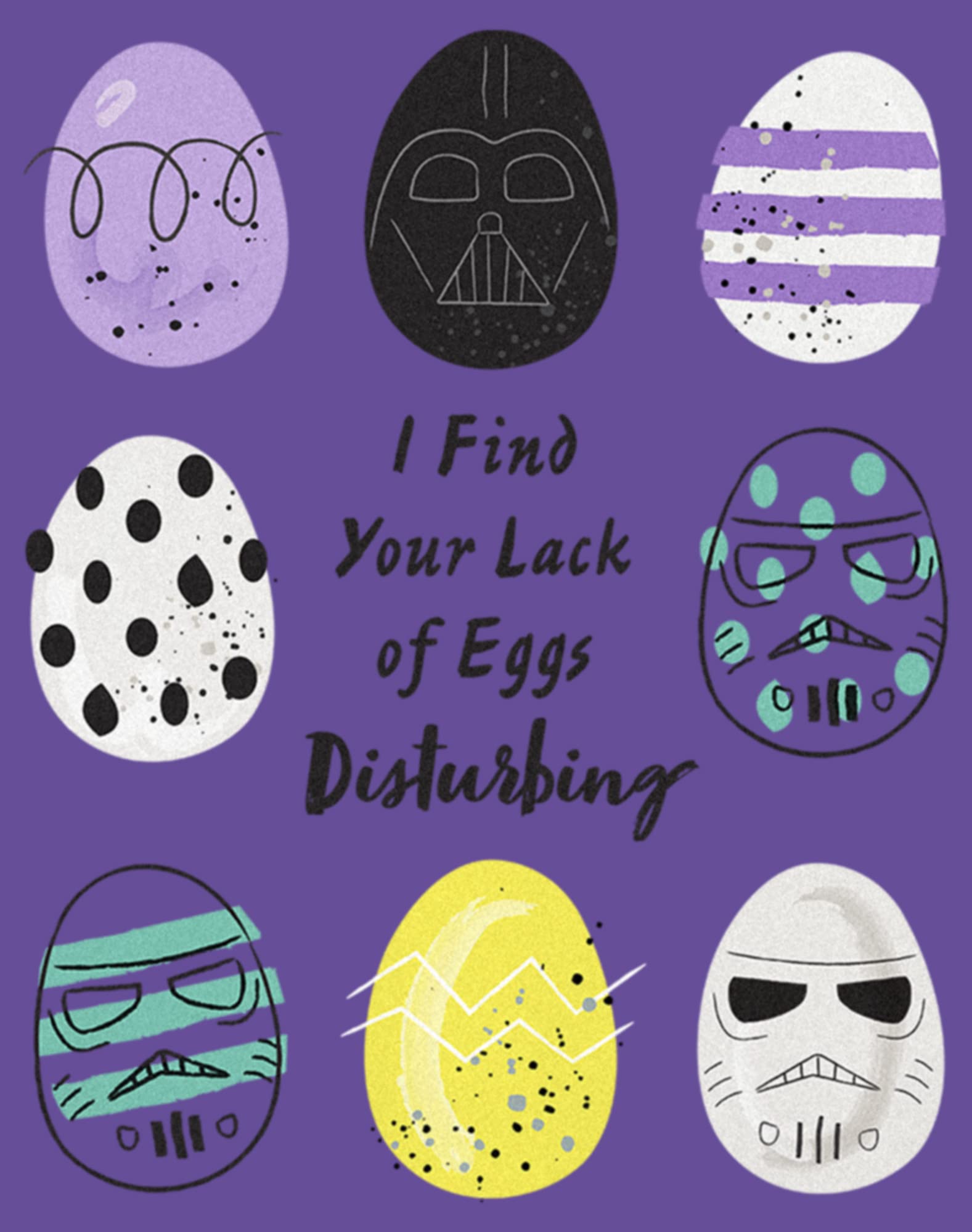 Star Wars Easter Darth Vader 'I Find Your Lack of Eggs Disturbing' Funny T-Shirt for Kids - Perfect for Easter Celebrations, Cosplay & Star Wars Fans