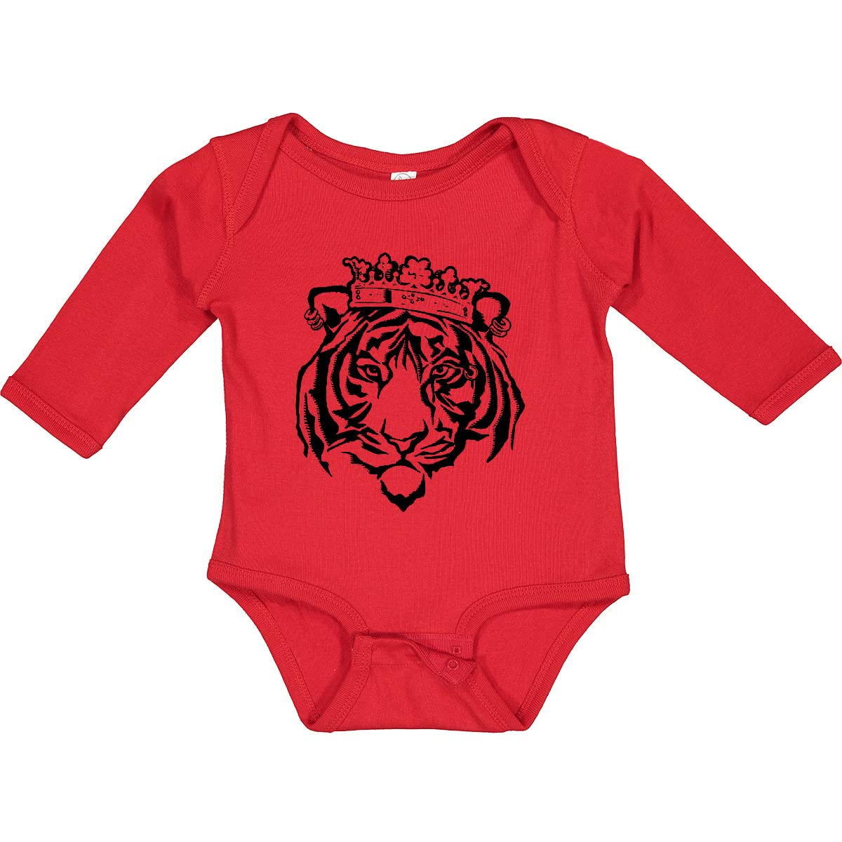 Inktastic King Tiger Crown Print Long Sleeve - Baby Creeper for Playtime
