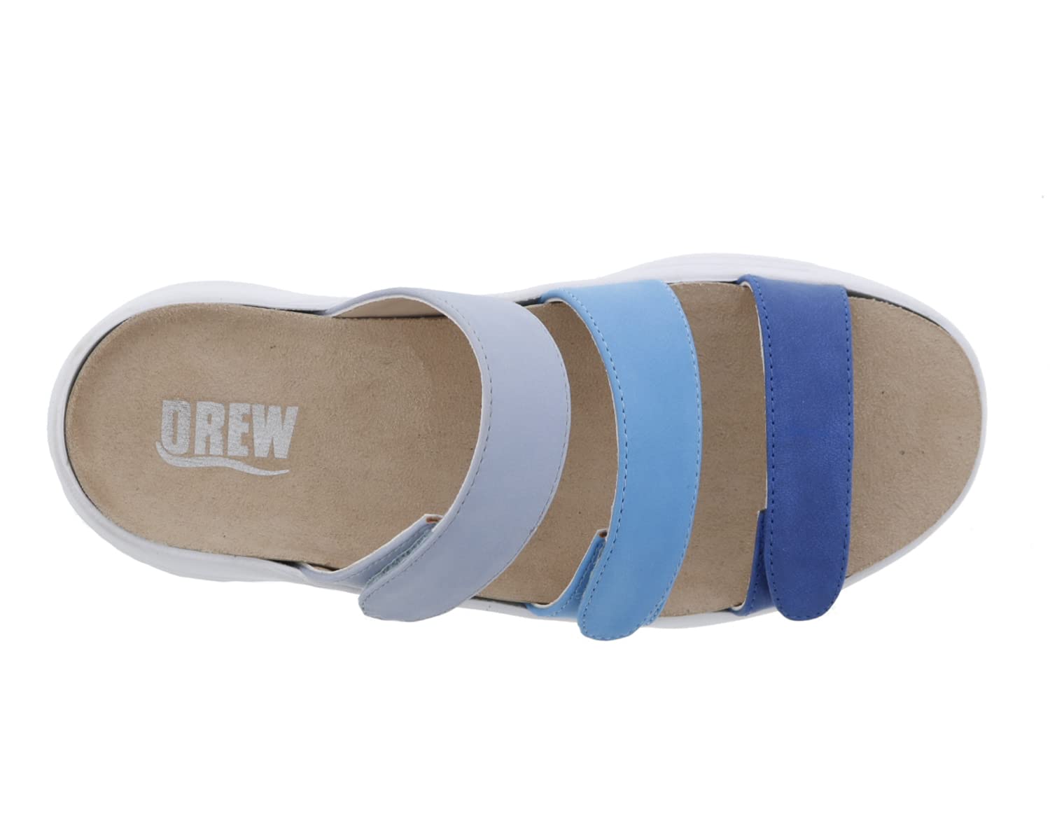 Drew Sawyer Women's Comfortable Hook and Loop Sandals - Lightweight Slip-On Beach Shoes for Walking, Travel & Casual Wear