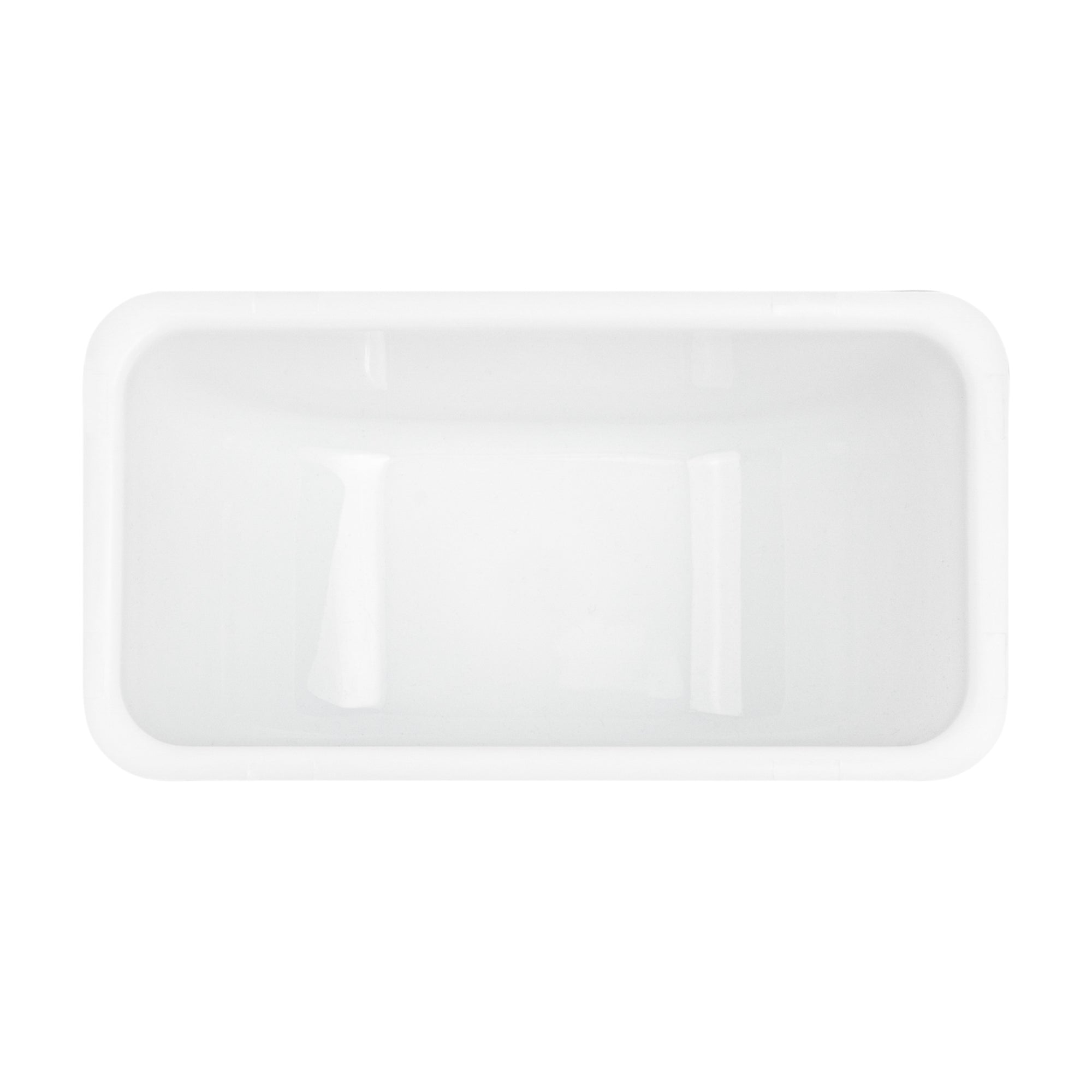 Bar Lux 1 Pint White Plastic Insert - 6 Compartment Condiment Caddy (6-Pack) - Perfect for Restaurants, Catering & Food Service Organization