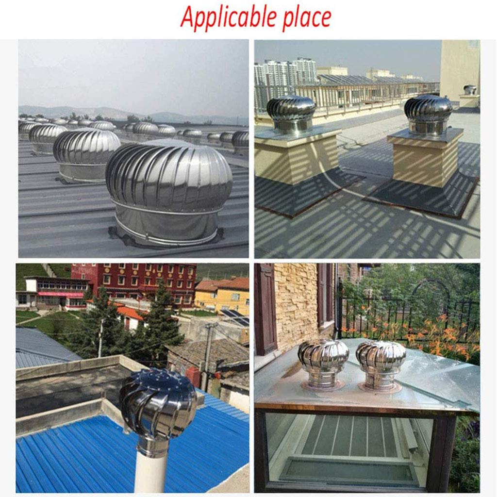 BOHHO Stainless Steel Rotating Spinner Chimney Cowl Cap - 150mm/5.9Inch Anti-Downdraught Ventilator for Standard Chimney Pots | Outdoor Home Roof Ventilation & Weather Protection
