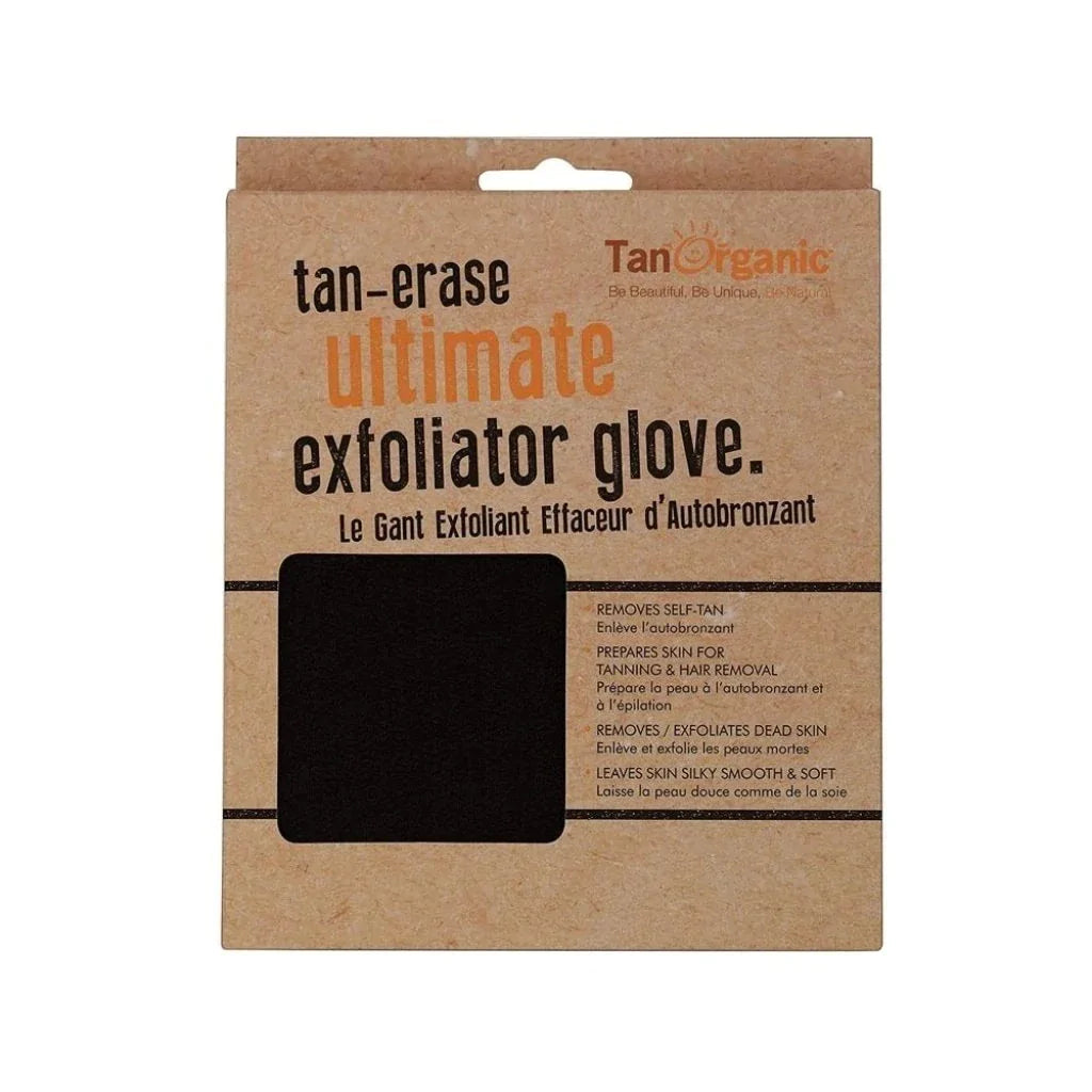 TanOrganic TanErase Ultimate Exfoliating Glove for Smooth Skin - Best Exfoliator for Self Tan Removal, Dead Skin & Dry Brushing - Spa Quality Mitt for Body Scrub & Pre-Tan Prep
