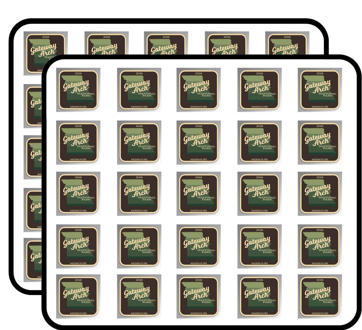 Gateway Arch National Park Stickers - 50 Pack for Scrapbooking, DIY Crafts, Bullet Journals, Calendars & Photo Albums | Perfect for Kids Arts, School Projects & Travel Memory Books