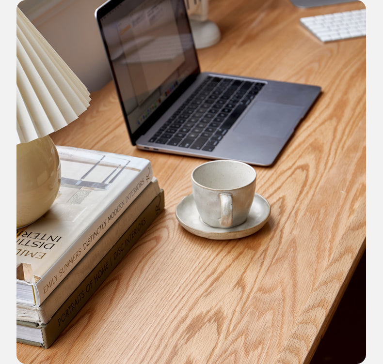 Solid Oak Wood L-Shaped Corner Office Desk - Modern Home & Office Workspace Solution for Productivity & Comfort