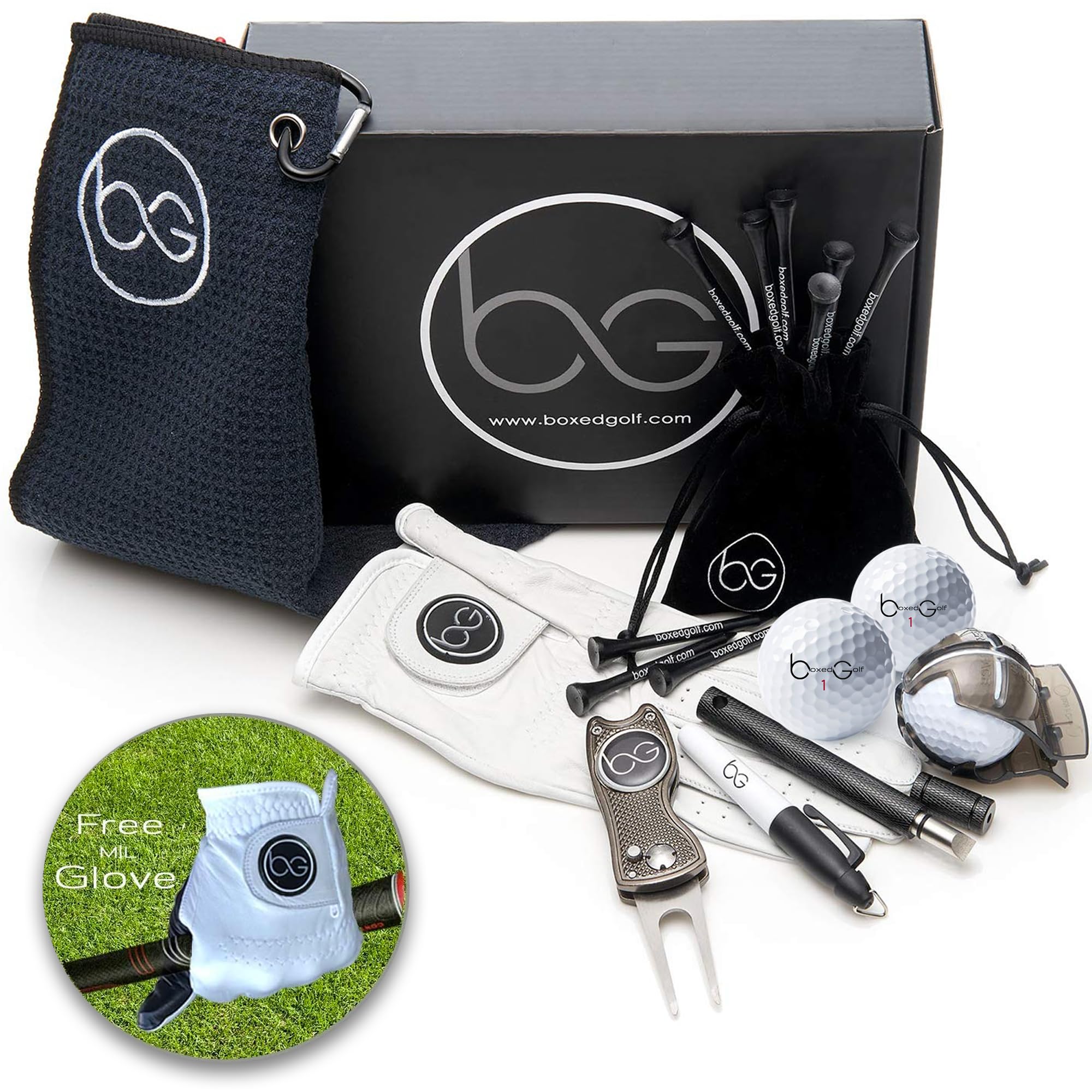 Premium Golf Gift Box for Men - Signature Golf Accessories Set with Golf Balls, Towel & More | Perfect Golf Lover Gift for Birthdays, Father's Day & Corporate Events