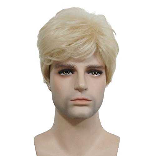 Short Straight Synthetic Men's Wig - Natural Look & Comfortable Fit for Cosplay, Costumes & Daily Wear