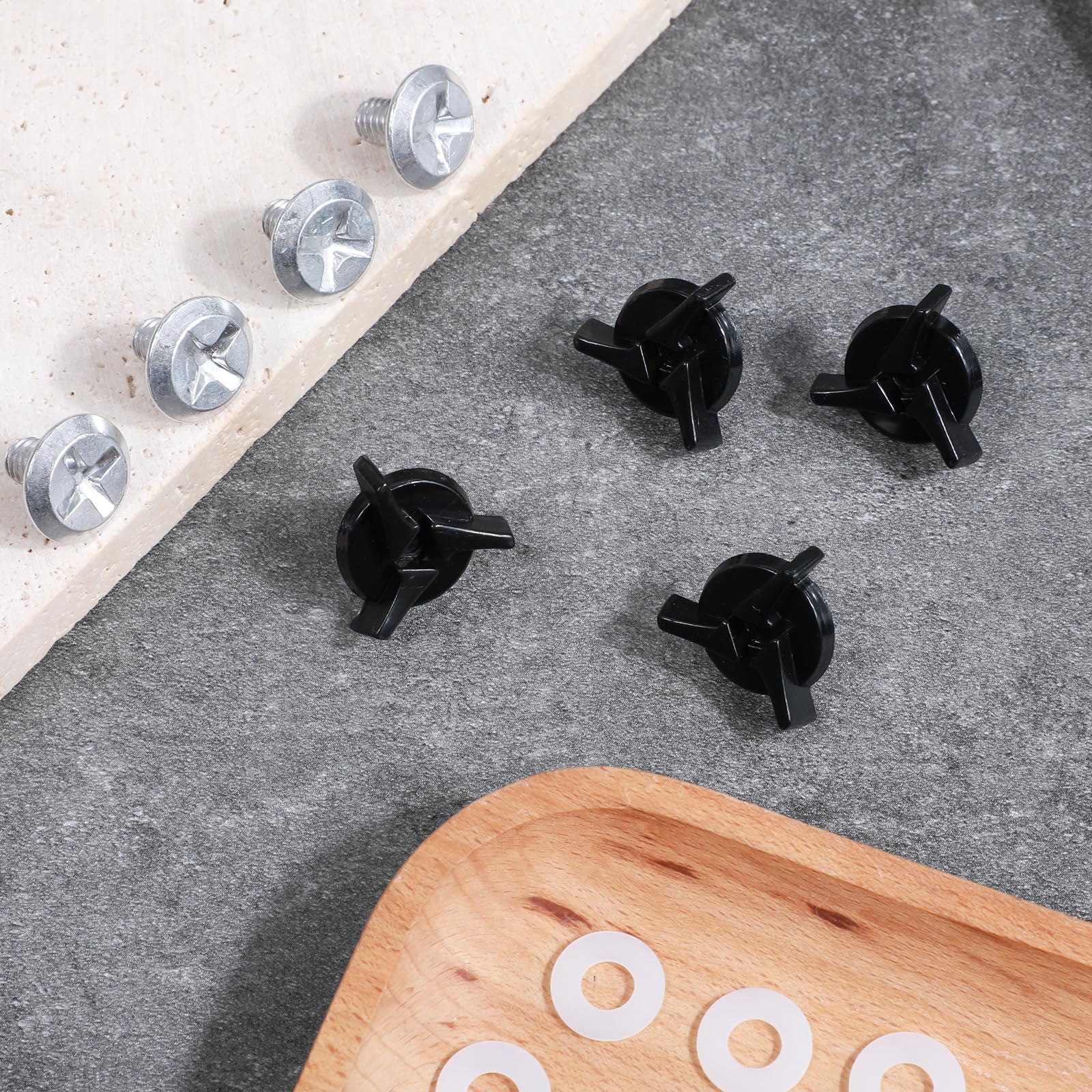 8 PCS Motorcycle Helmet Visor Screws Kit with Rubber Washers - Replacement Fixing Screws Set for Motocross & ATV Helmets - Durable Black Helmet Accessories for Off-Road Riding & Racing