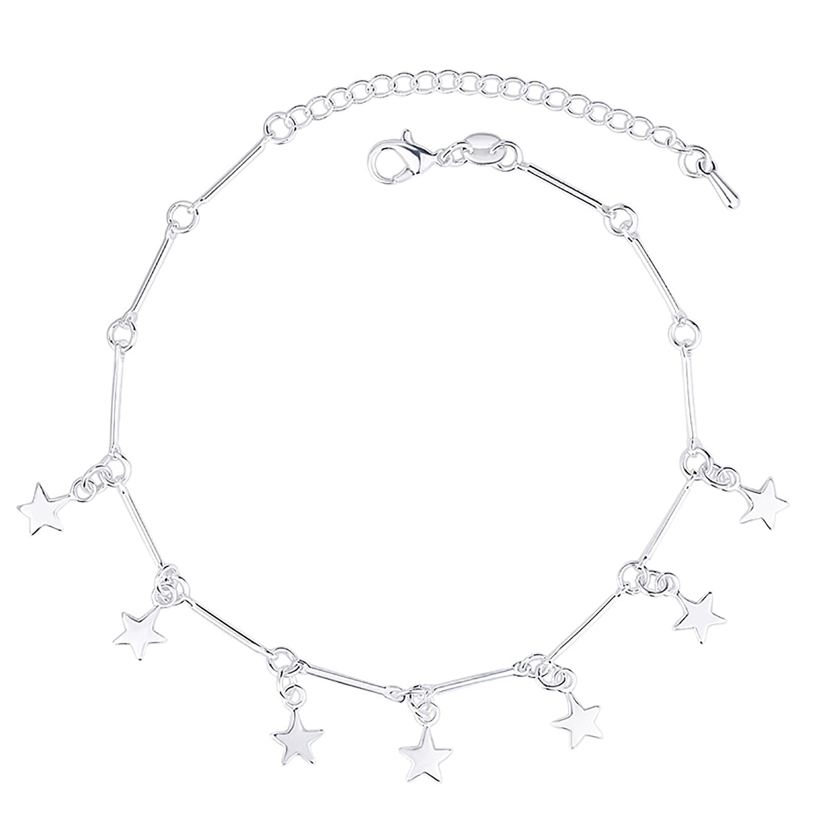 Star Creative Elephant Seed Chain Anklet - Adjustable Ankle Bracelet for Women, Boho Chic Jewelry, Perfect for Summer Outfits & Beach Vacations