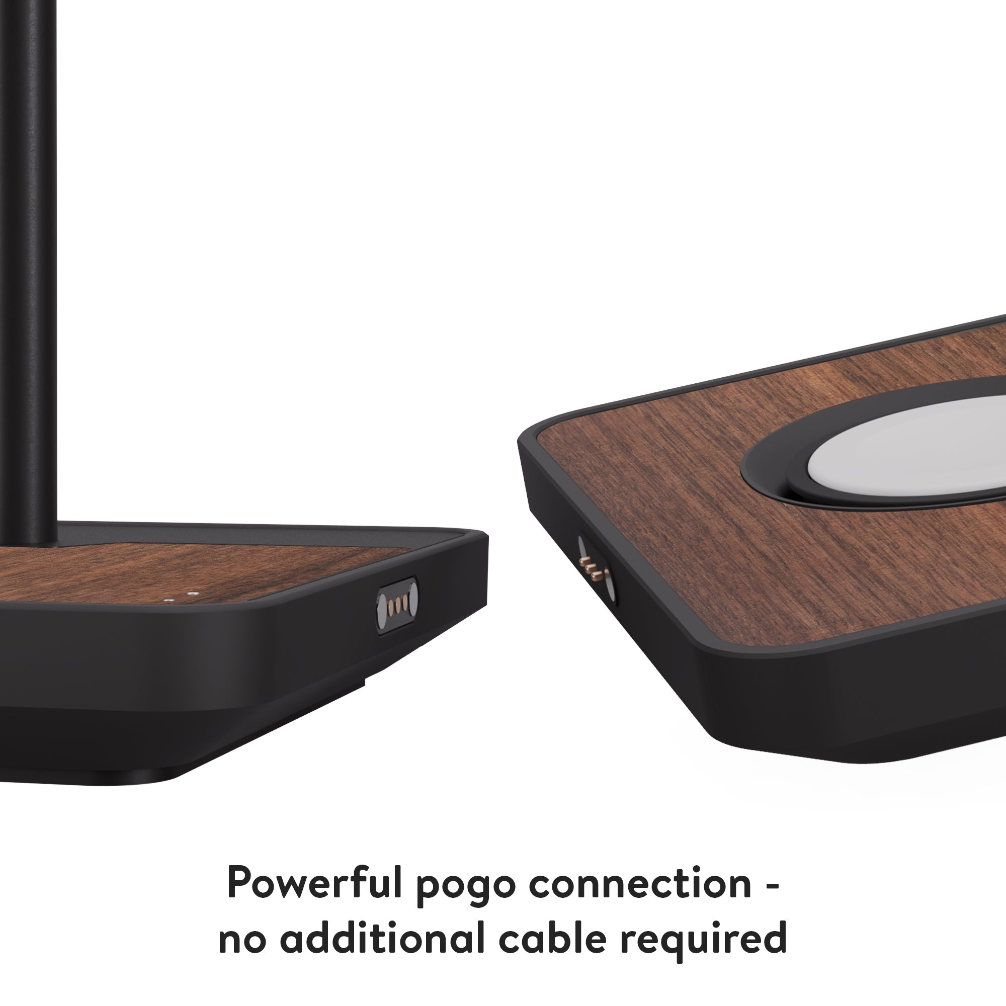 3-in-1 Wireless Charging Stand with Qi2 & MagSafe - Fast Charging for iPhone 15/14/13, AirPods, Apple Watch - Premium Walnut Wood Design - Perfect for Home, Office & Nightstand Use