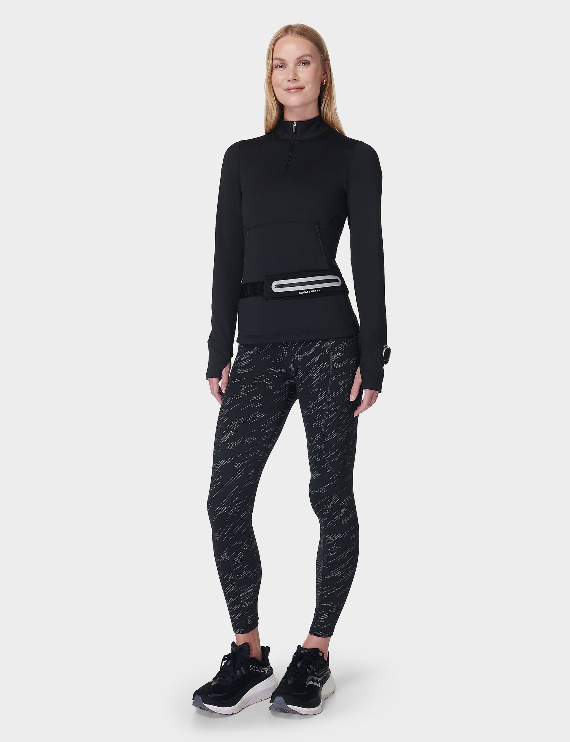 Therma Boost Running Half Zip Jacket for Men & Women - Lightweight Thermal Performance Top for Cold Weather Running, Hiking & Outdoor Sports - Black