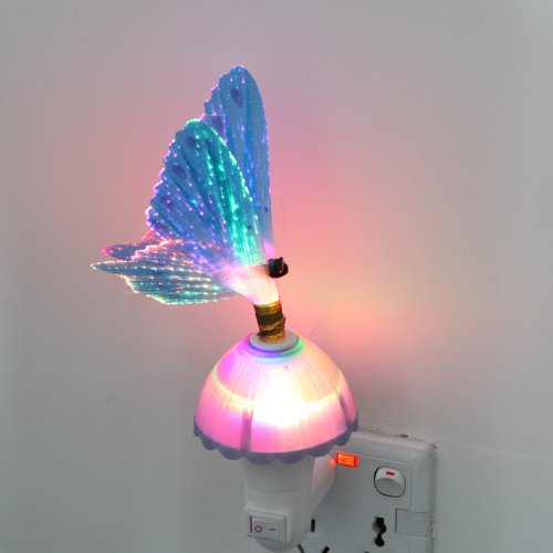 EXCLUZO Colorful LED Night Light for Kids & Adults - Soft Glow Bedroom, Nursery, Bathroom Lighting - Dimmable Mood Lamp for Relaxation & Sleep Aid