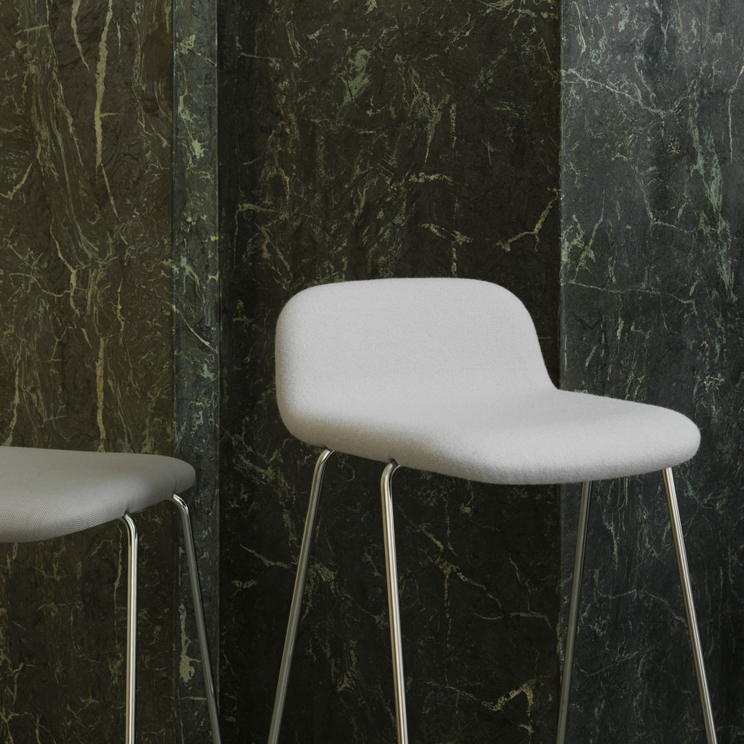 Just Bar Stool with Back - Fully Upholstered Bar Height Stool for Kitchen Island, Home Bar & Breakfast Nook - Comfortable & Stylish Seating Solution