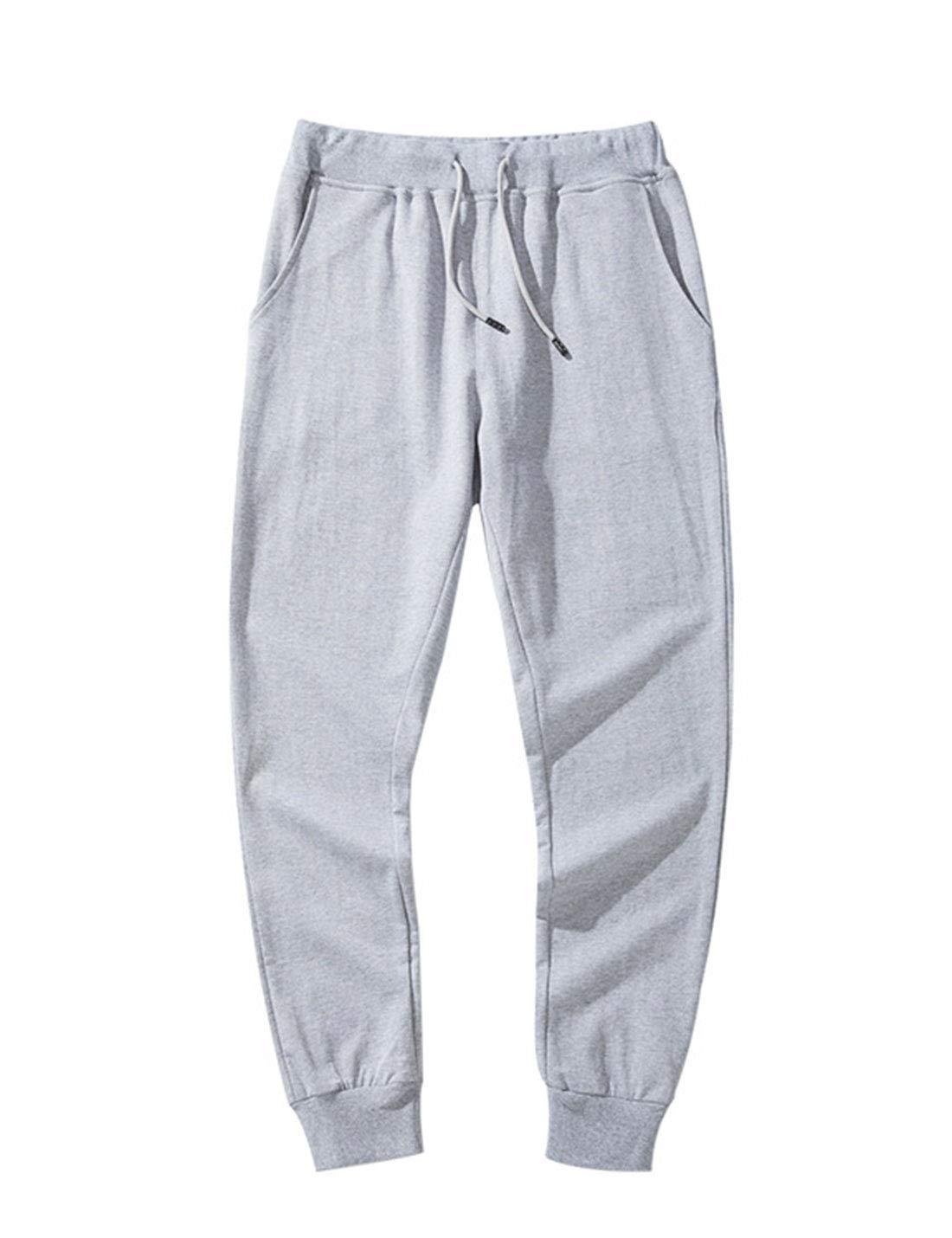 Hooever Women's Casual Solid Lightweight Drawstring Terry Jogger Sweatpants - Comfortable Lounge Pants for Yoga, Running, Travel & Home Wear