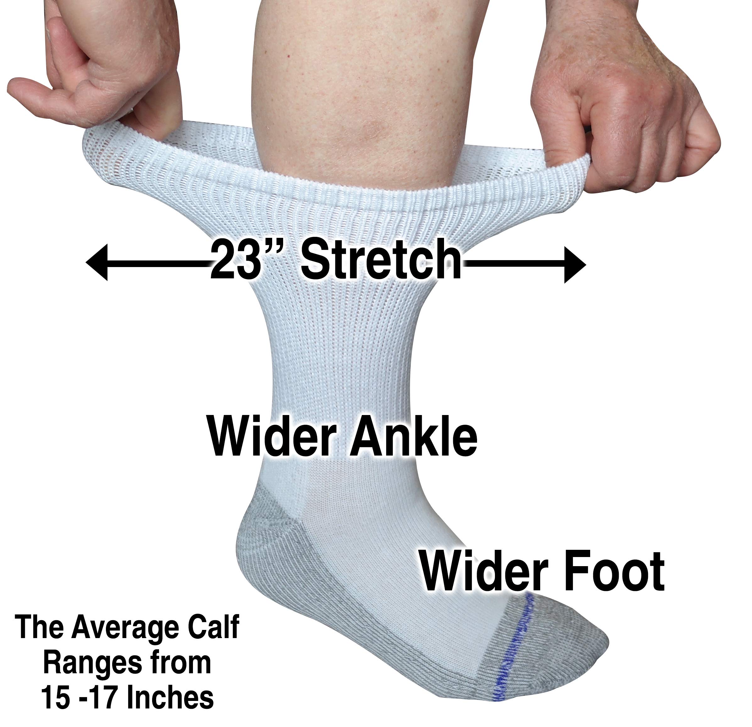 Premium Men's & Women's Medical Compression Socks (3-Pack) - Made in USA with Cushioned Sole for Diabetic, Travel & Work Support