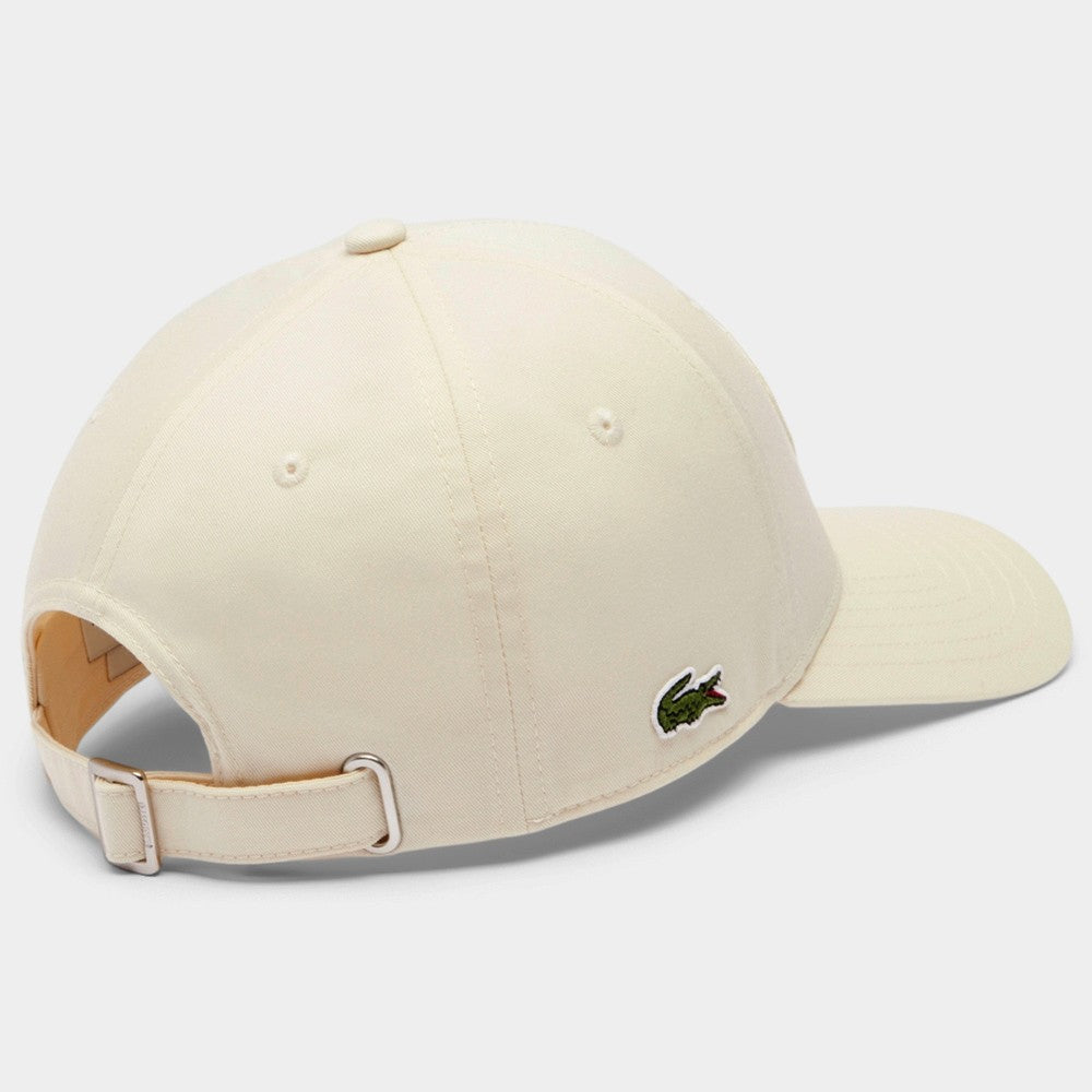 Lacoste Paris Printed Twill Hat for Men & Women - Stylish Cream Cotton Baseball Cap for Casual Outfits, Sports & Outdoor Activities