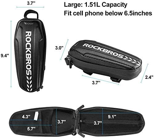 ROCKBROS EVA Waterproof Top Tube Bike Bag - 6.2