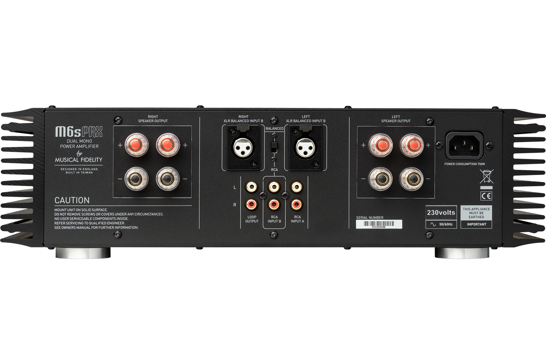Musical Fidelity M6s PRX High-End Stereo Power Amplifier - Perfect for Home Theater & Audiophile Sound Systems