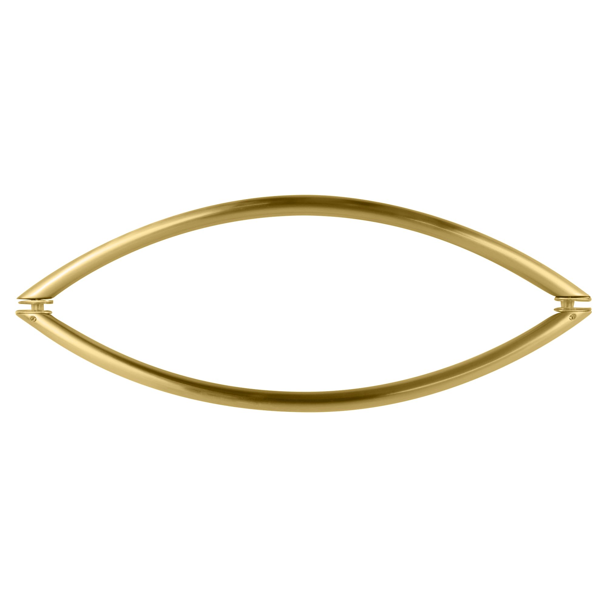 CRL Satin Brass 18-Inch Crescent Style Back-to-Back Towel Bars - CSH18X18SB - Perfect for Bathroom, Spa, and Luxury Home Decor