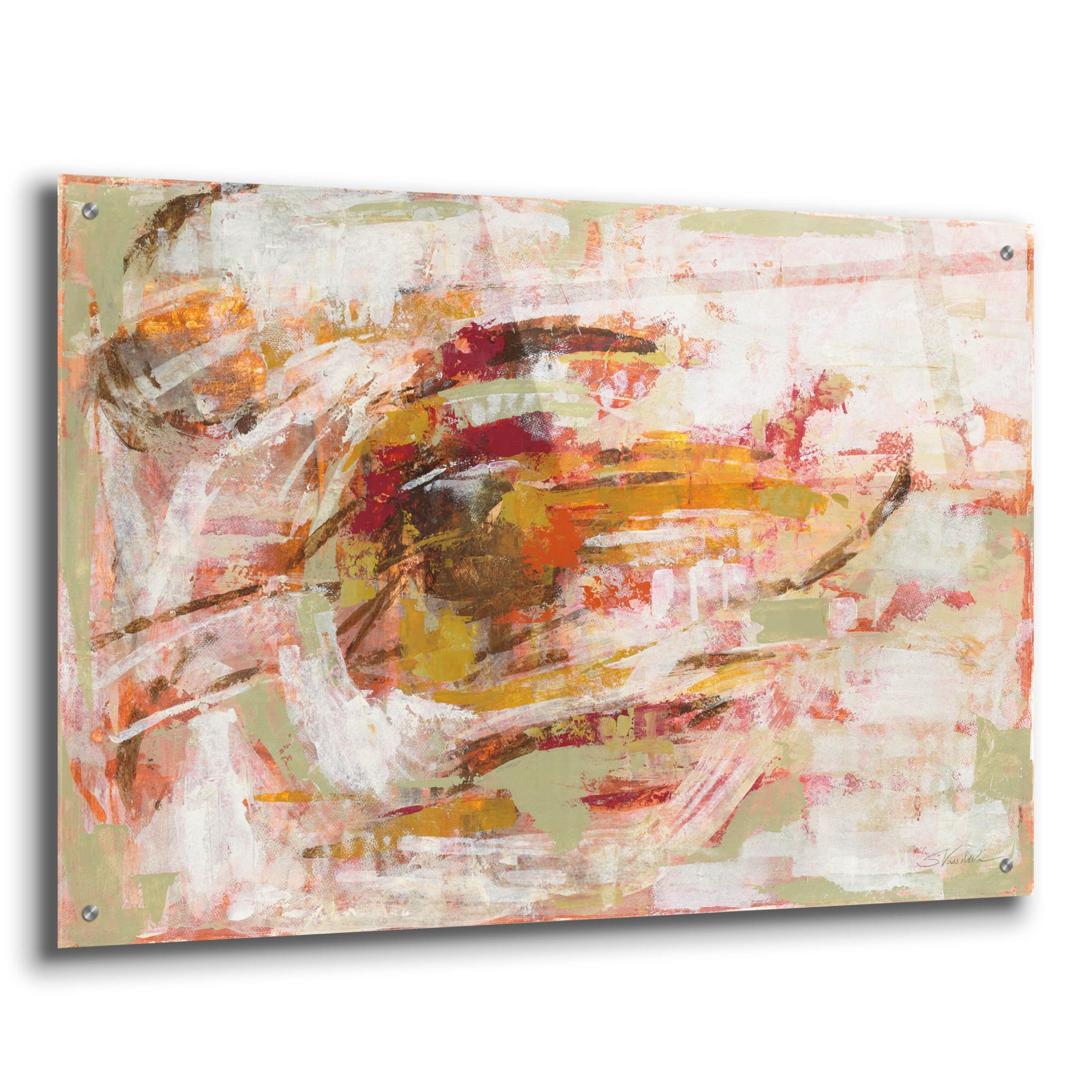 Epic Art 'Graffiti Wall II' by Silvia Vassileva - Modern Acrylic Glass Wall Art Painting 36x24 Inches - Perfect for Living Room, Bedroom & Office Decor