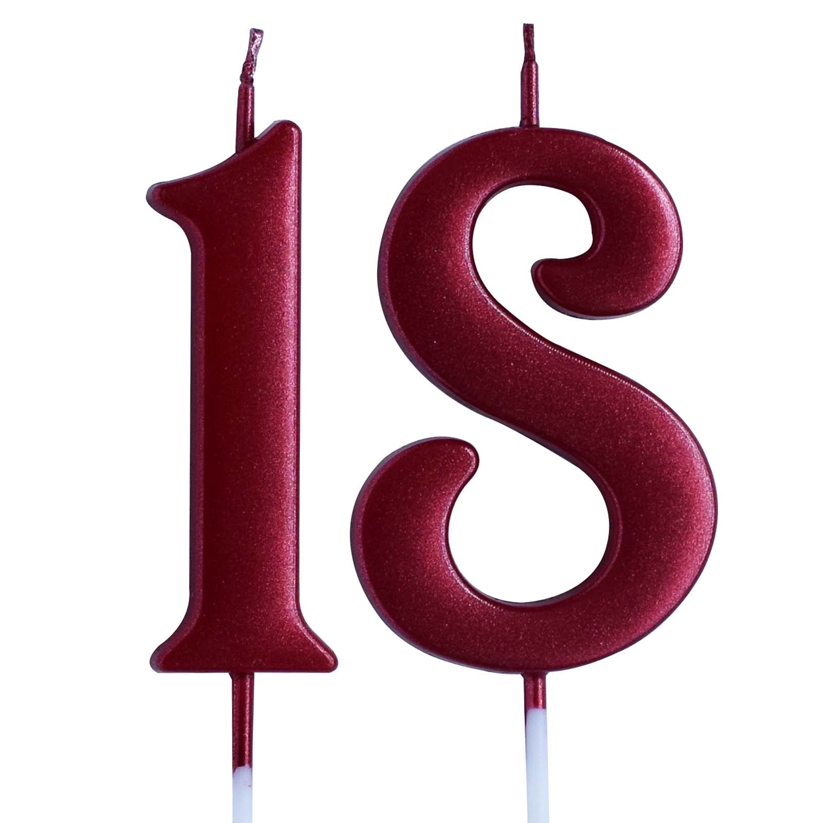 18th Birthday Candle - Red Number 18 Cake Topper for Boys & Girls | Party Decorations & Supplies | Perfect for Sweet 16, Graduation, Milestone Celebrations