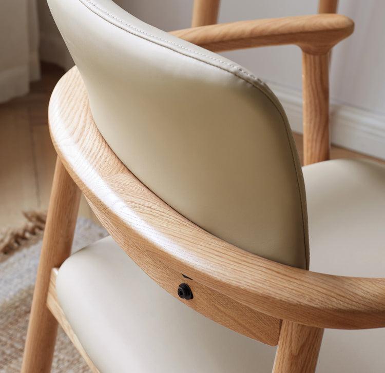 Solid Oak Wood Leisure Armchair - Comfortable Lounge Chair for Living Room, Patio & Office - Perfect for Relaxing, Reading & Entertaining