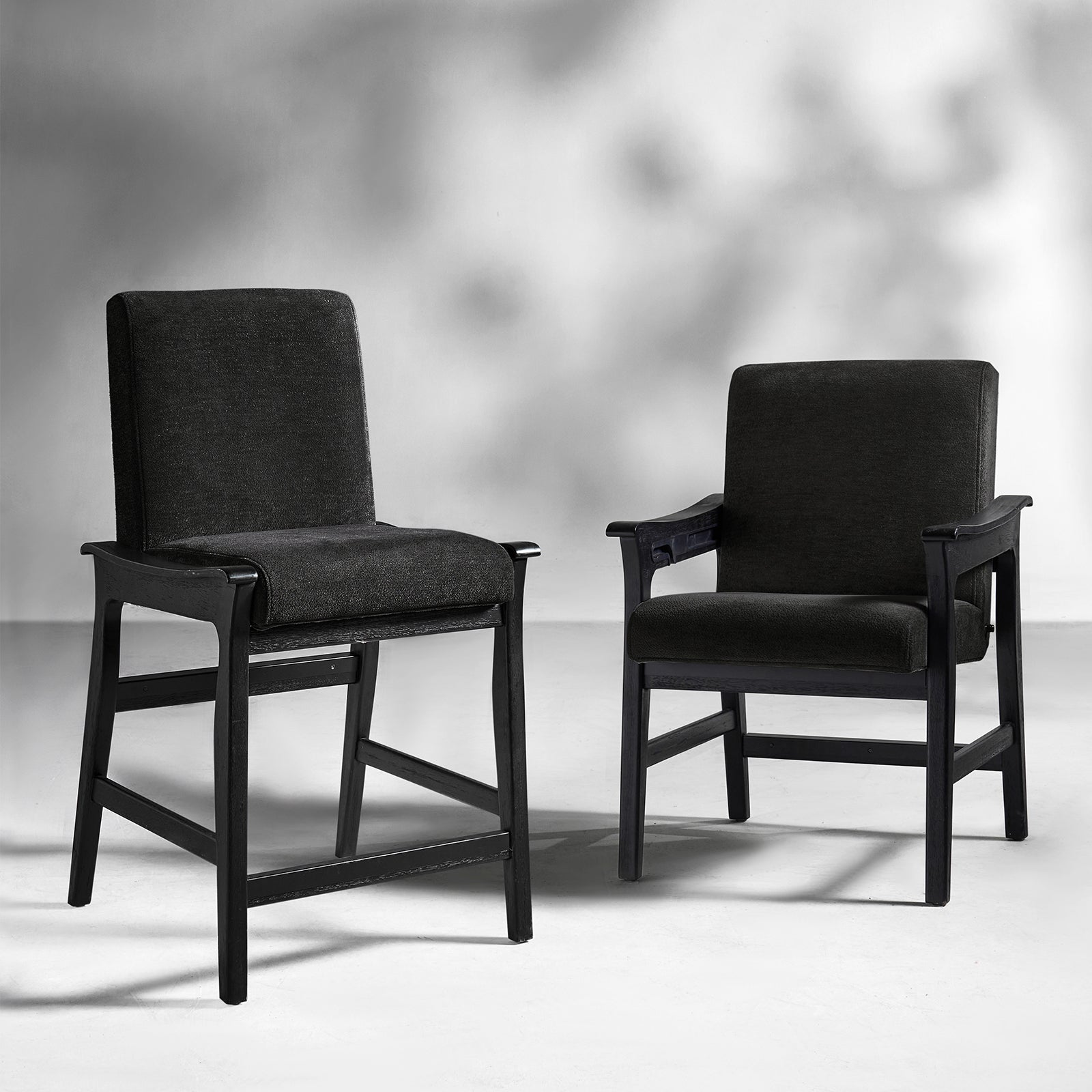 Modern Upholstered Counter Stool with Quick Shift to Dining Chair - Versatile Kitchen Island, Bar & Dining Room Seating for Home & Restaurant Use