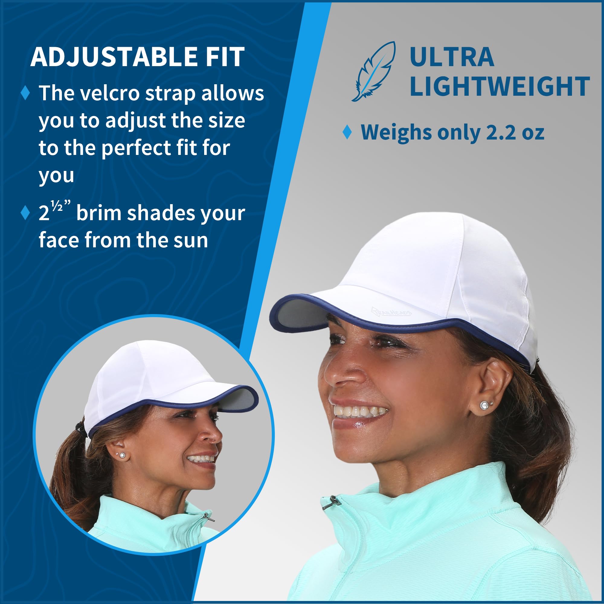 TrailHeads UPF 50+ UV Protection Running Hats for Women - Lightweight Summer Baseball Cap for Tennis, Golf, Gym & Outdoor Workouts - Perfect for Hiking, Jogging & Sports Activities