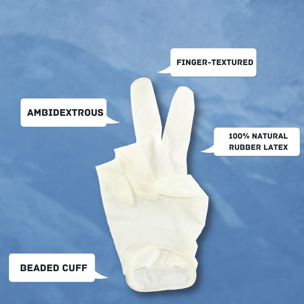 Premium Powder-Free Latex Disposable Gloves - Large Size, 4.5 Mil Thickness, 2000 Count Pack - Ideal for Medical, Food Service, Cleaning & Industrial Use