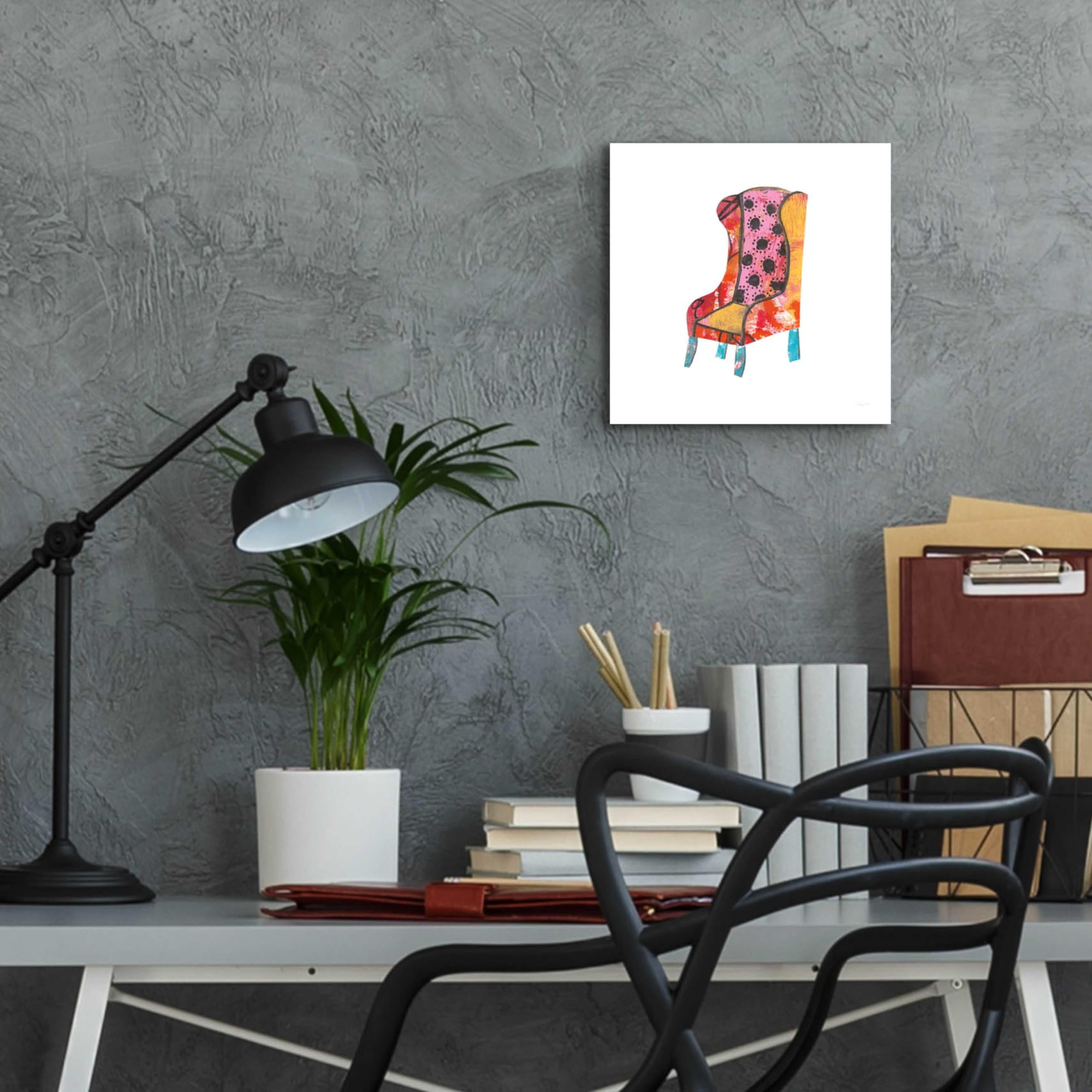 Mod Chairs IV by Courtney Prahl - 12x12 Inch Acrylic Glass Wall Art Decor, Modern Abstract Painting for Living Room, Bedroom & Office