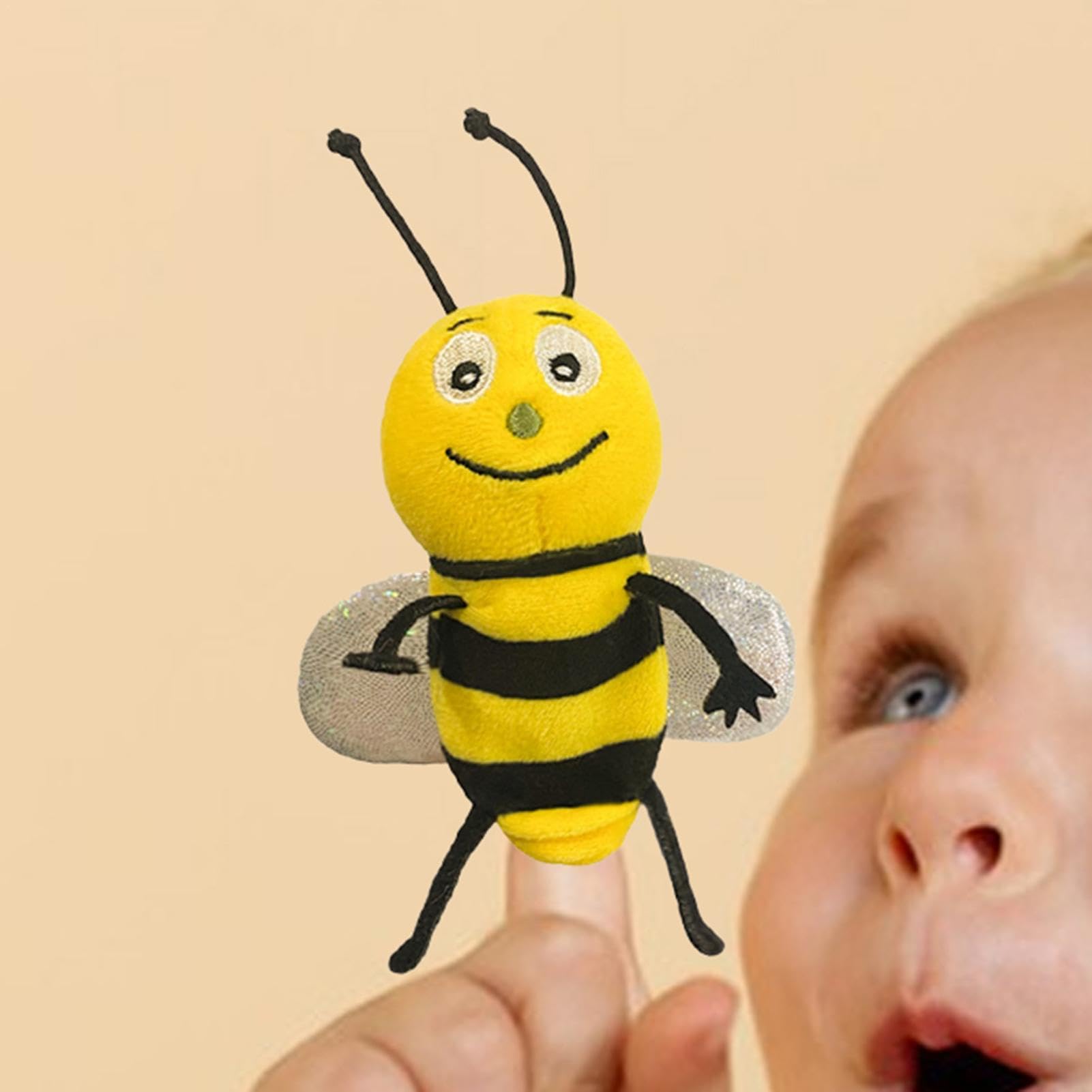 Realistic Animal Finger Puppets - Soft Plush Ant & Ladybug Hand Puppets for Kids | Fun Interactive Storytelling, Puppet Shows, School Plays & Early Learning Toys