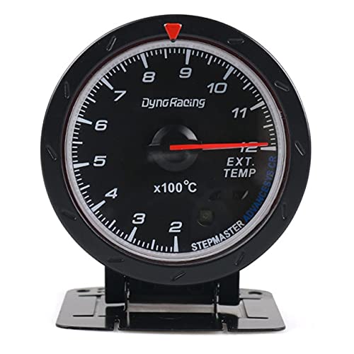 60mm Universal Black Car Exhaust Gas Meter - High-Performance Auto Modification Part for Racing & Vehicle Styling - Ideal for Track Days & Custom Builds
