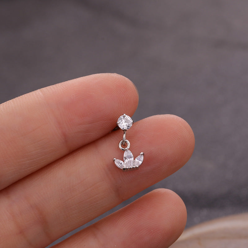 20G Cartilage Heart Dangle Piercings - HSER8598 | Trendy Ear Jewelry for Women, Perfect for Daily Wear & Special Occasions