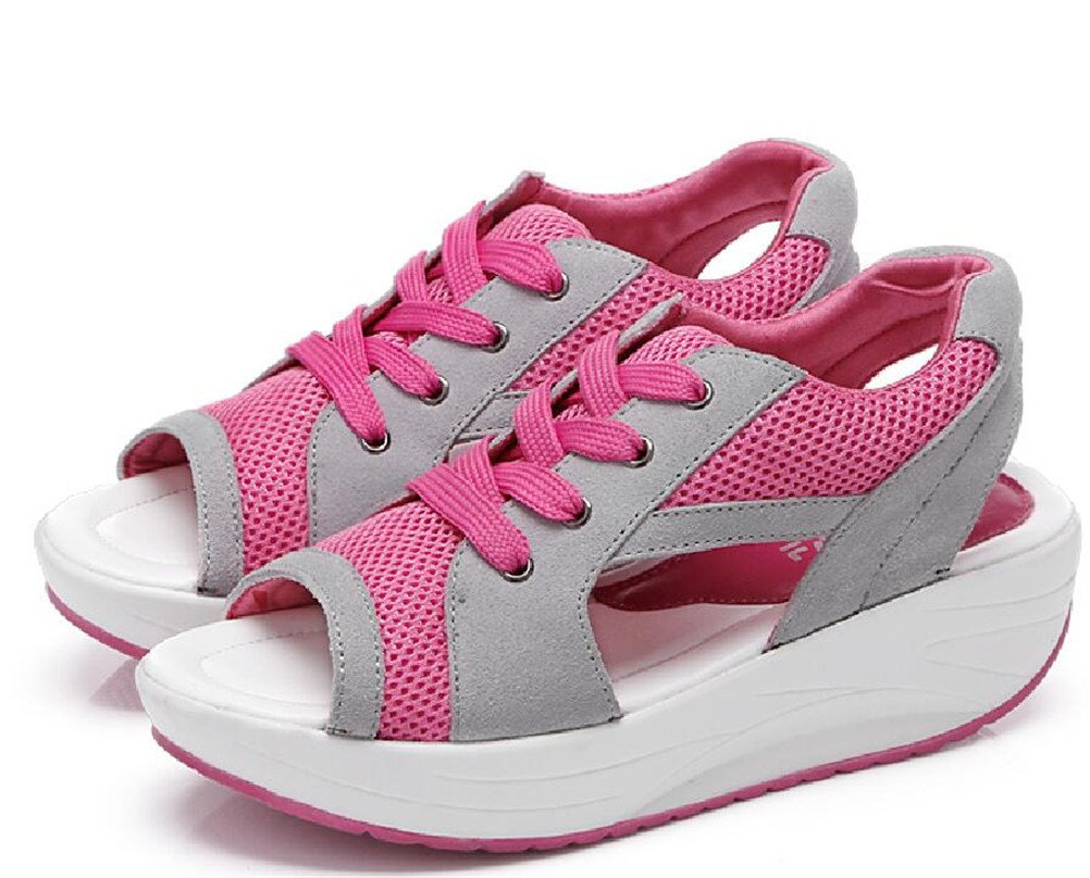 ACE SHOCK Women's Platform Peep Toe Wedge Sandals - Waterproof Casual Athletic Shoes for Beach, Pool & Summer Outdoor Activities