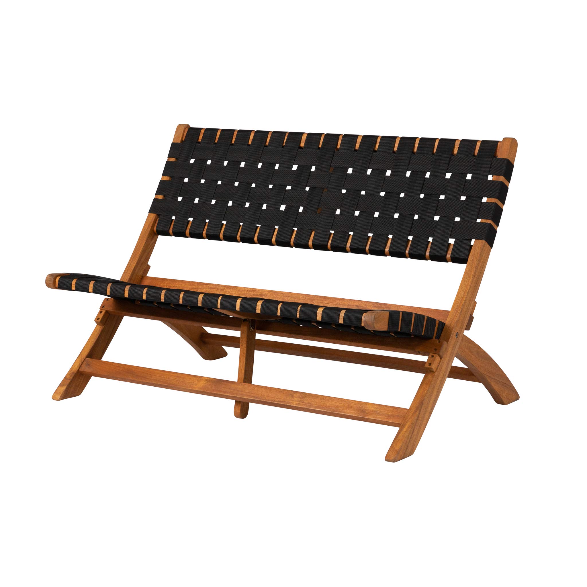 Patio Sense 63291 Folding Bench - Solid Acacia Wood Indoor/Outdoor Portable Seat with Teak Oil Finish | No Assembly Required | Perfect for Patio, Garden, Deck & Small Space Living